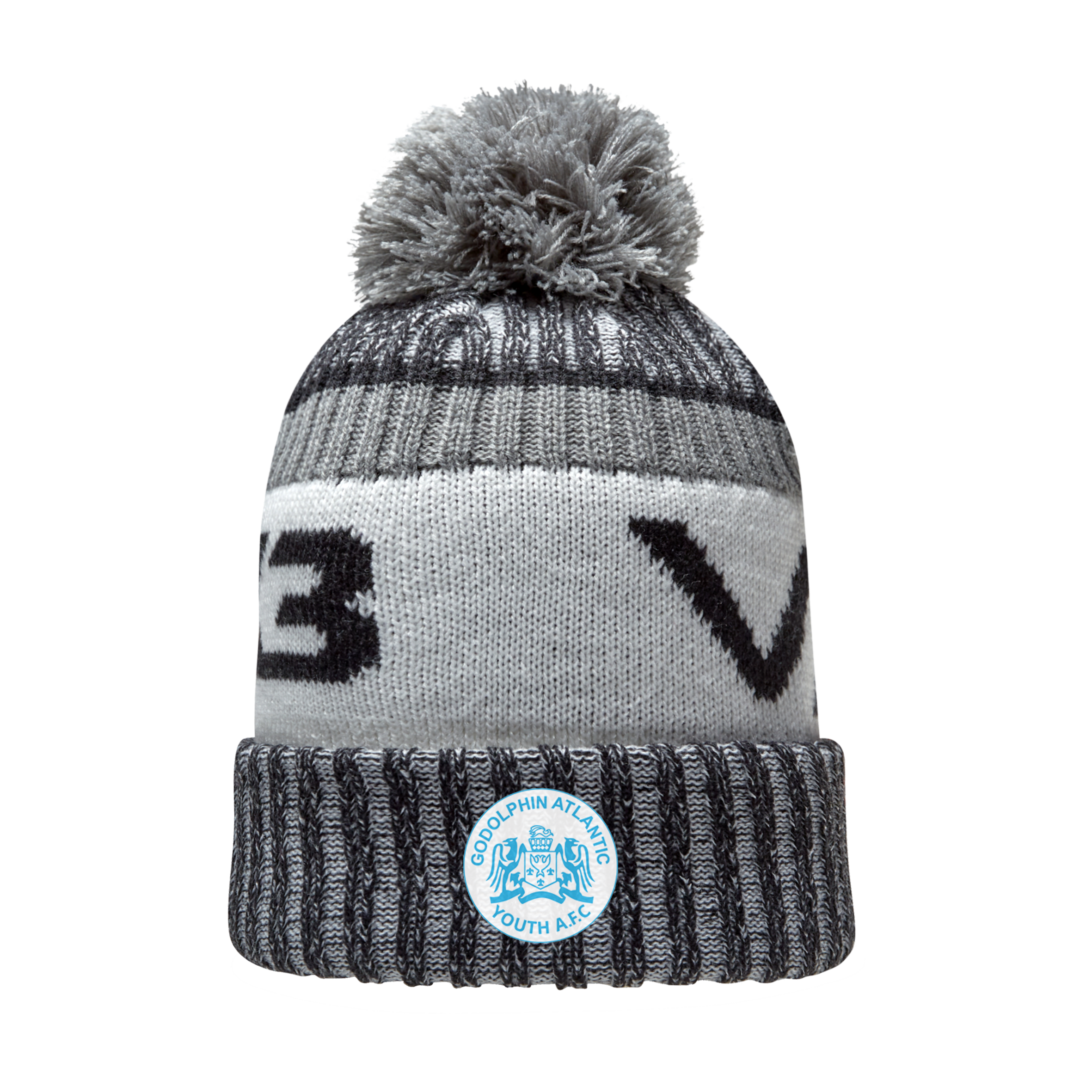 Godolphin Atlantic Youth FC Black Fleece-Lined Bobble Hat