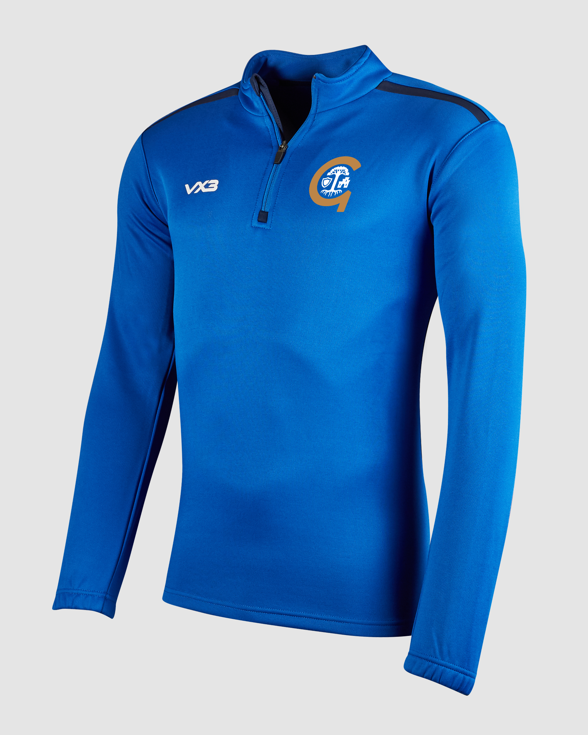 Gosforth Academy Fortis Quarter Zip Sweat Royal/Navy