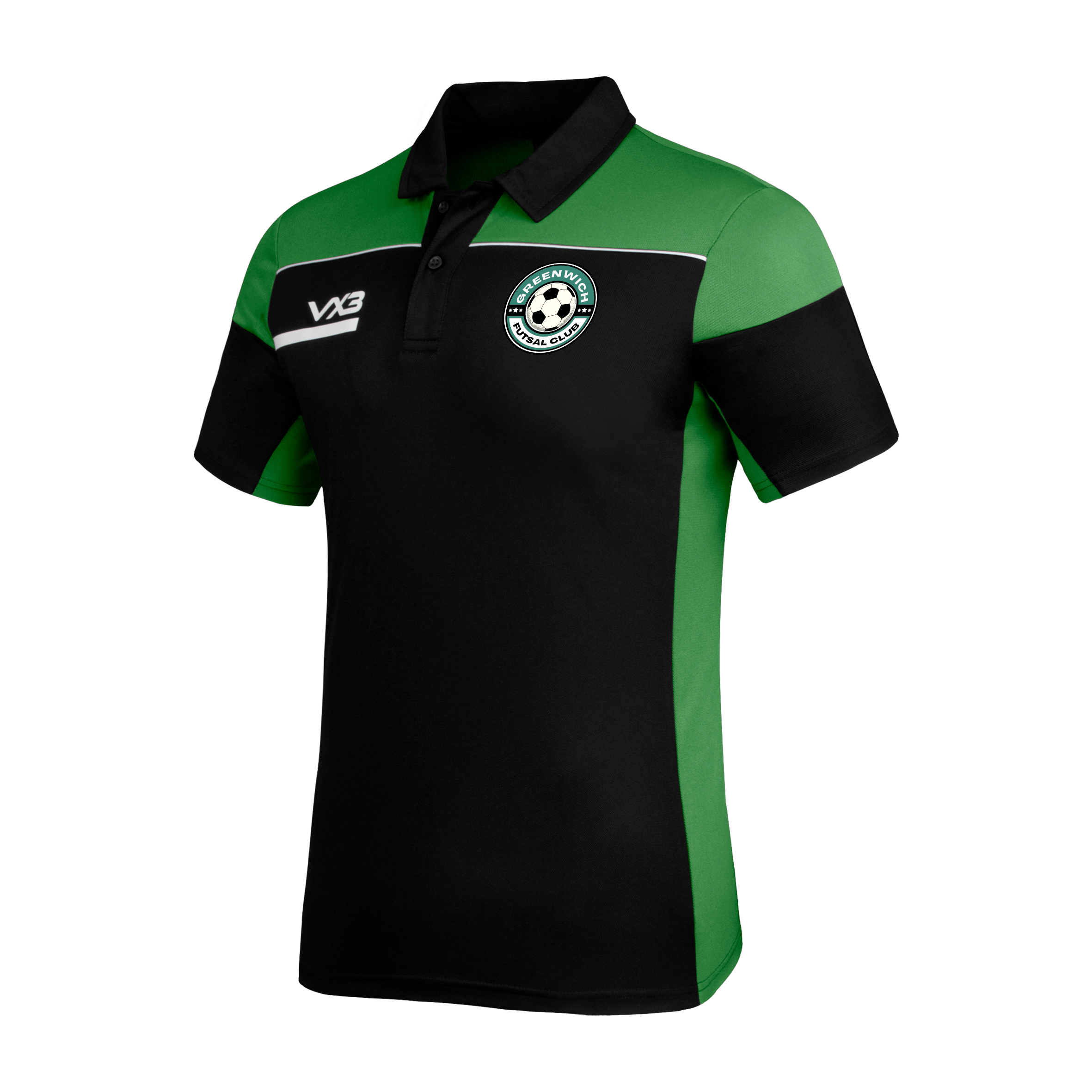 Greenwich Futsal Club Opus Polo - Black Emerald