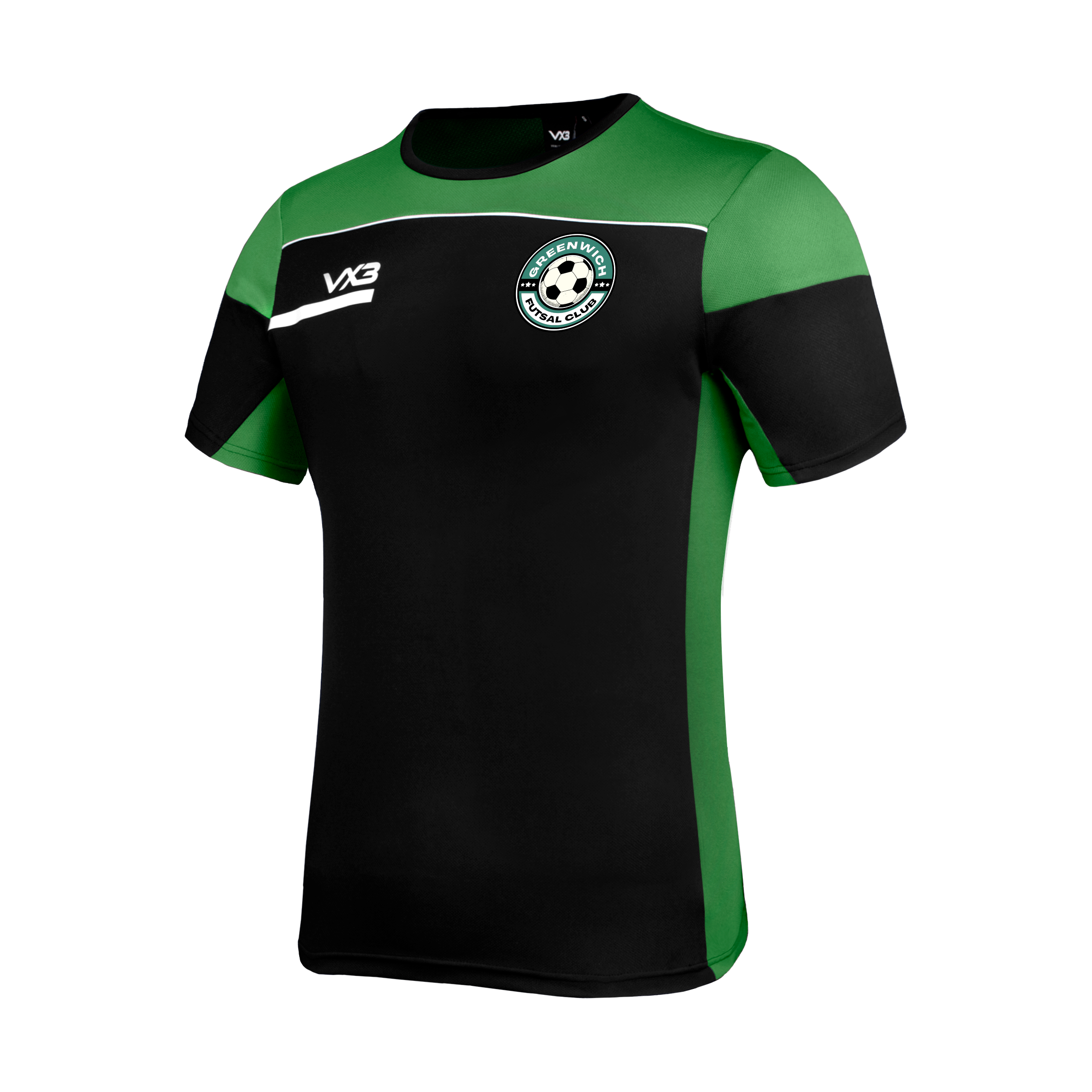 Greenwich Futsal Club Opus Tee - Black Emerald