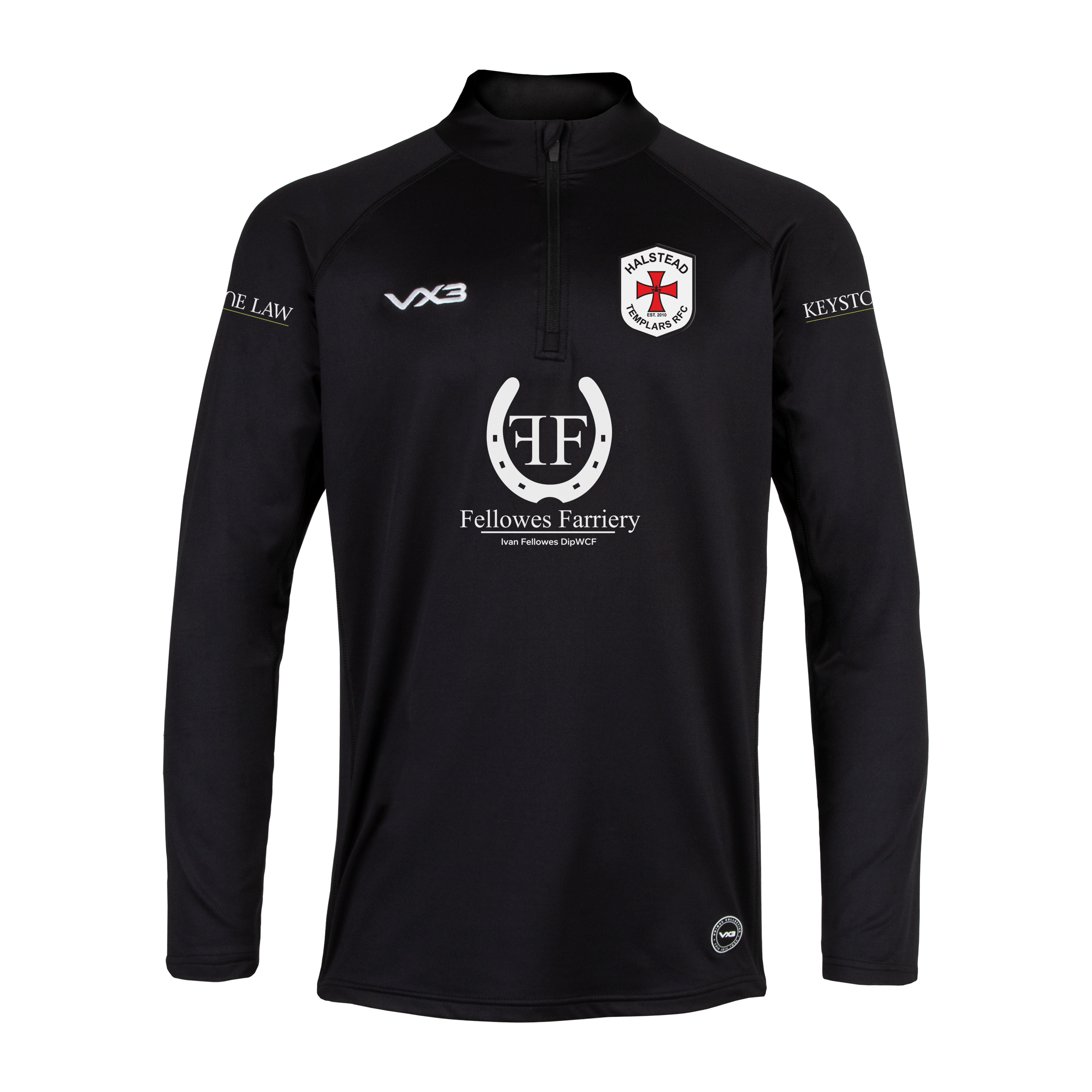 Halstead Templars RFC Black Primus Quarter Zip