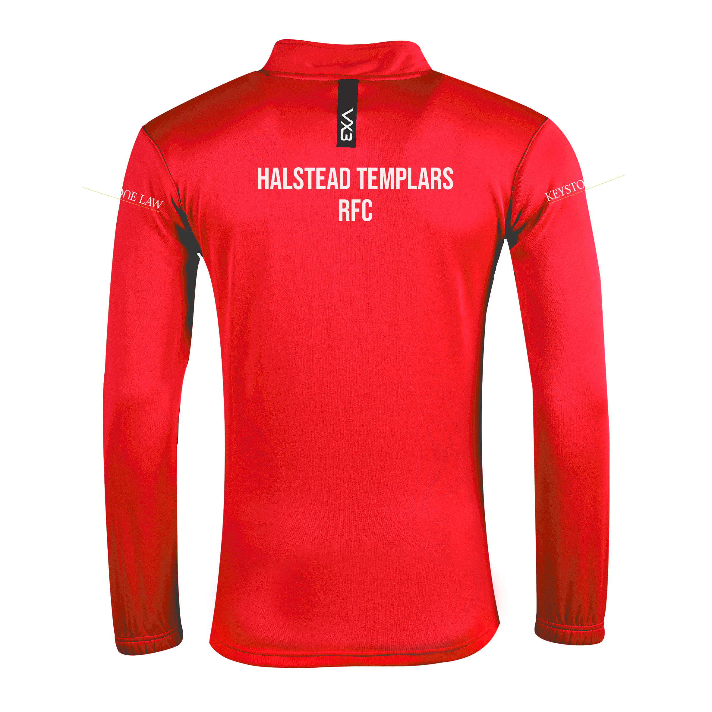 Halstead Templars RFC Fortis Quarter Zip Sweat - Red/Black