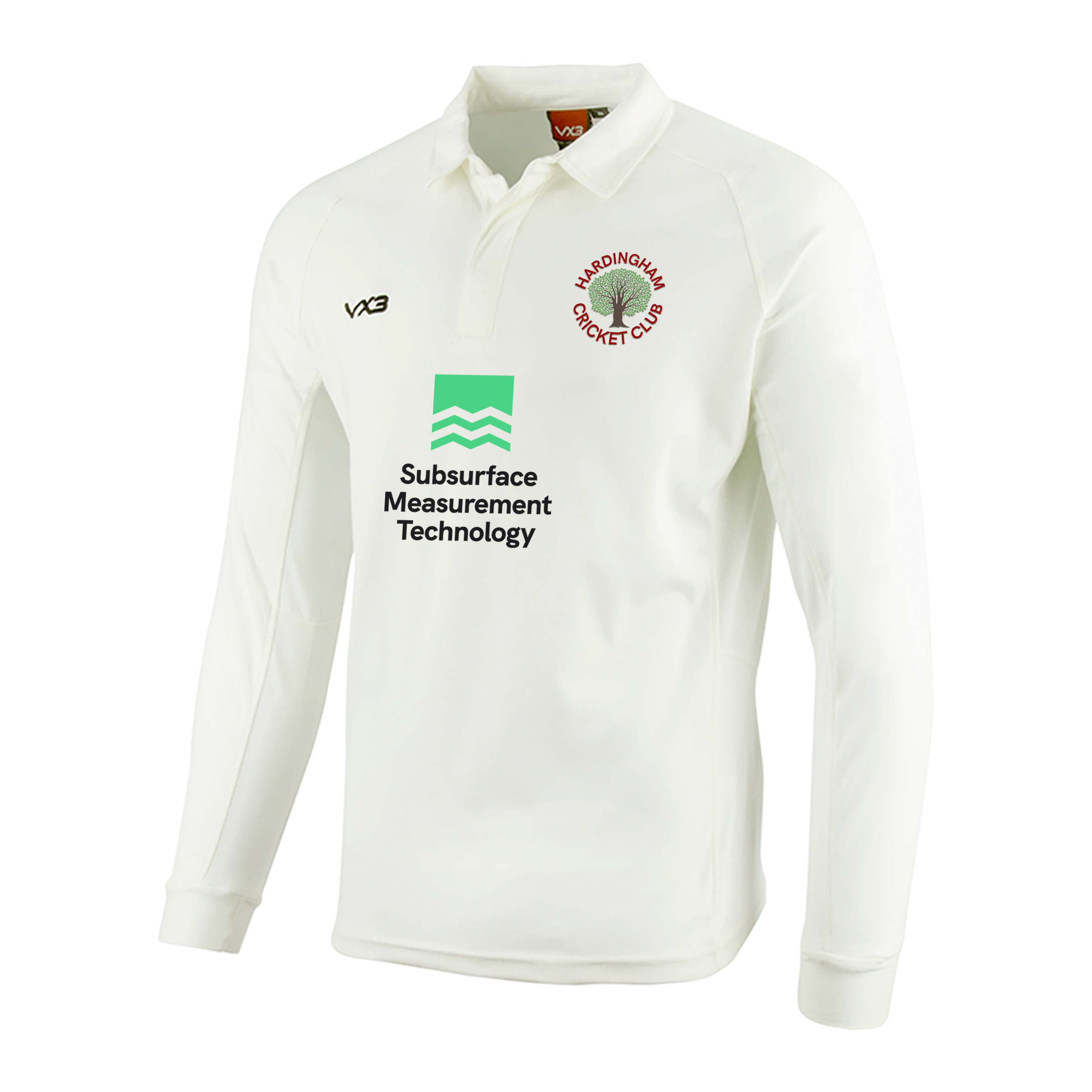 Hardingham Cricket Club Whites Youth Long Sleeve Shirt