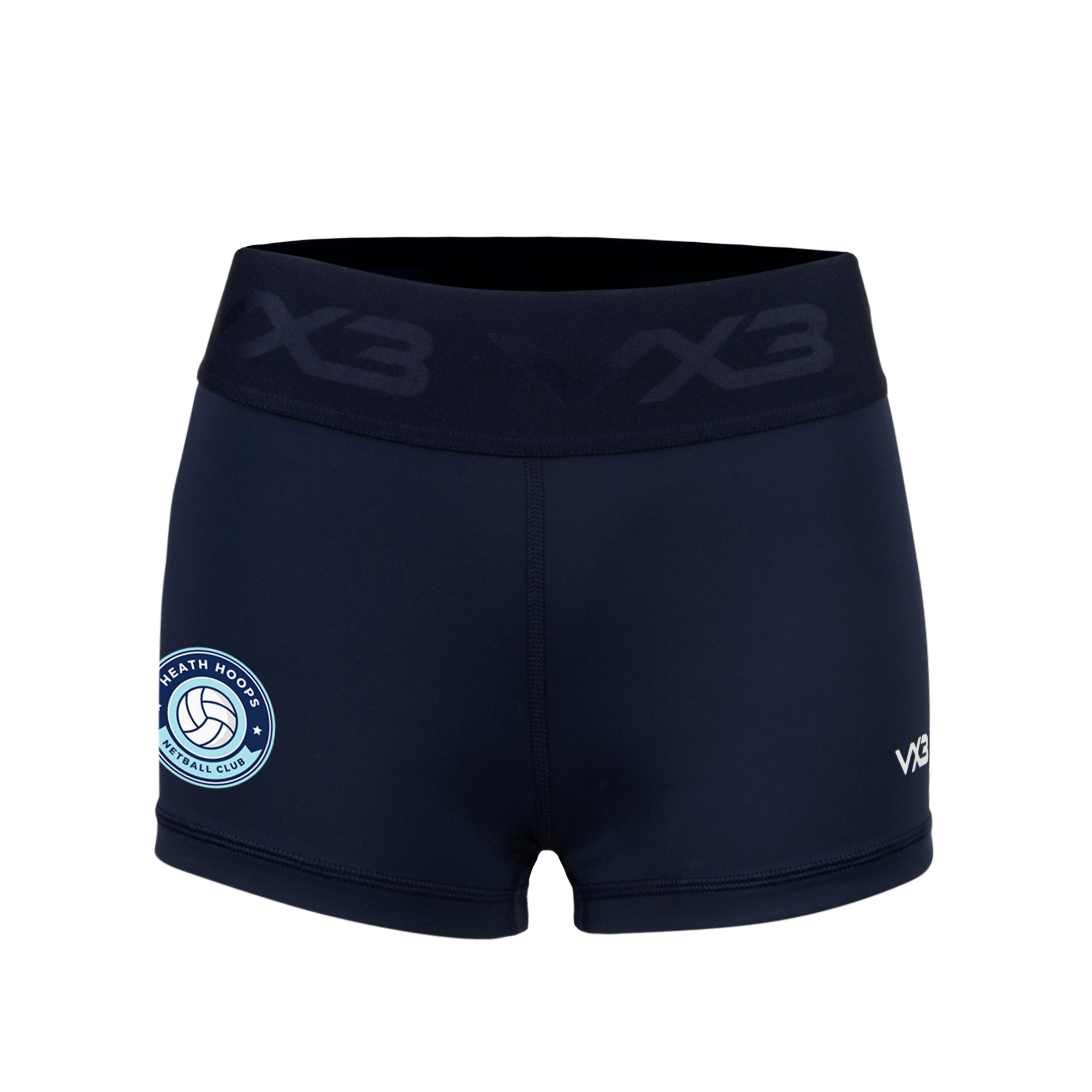 Heath Hoops Netball Club Booty Shorts Navy Youth