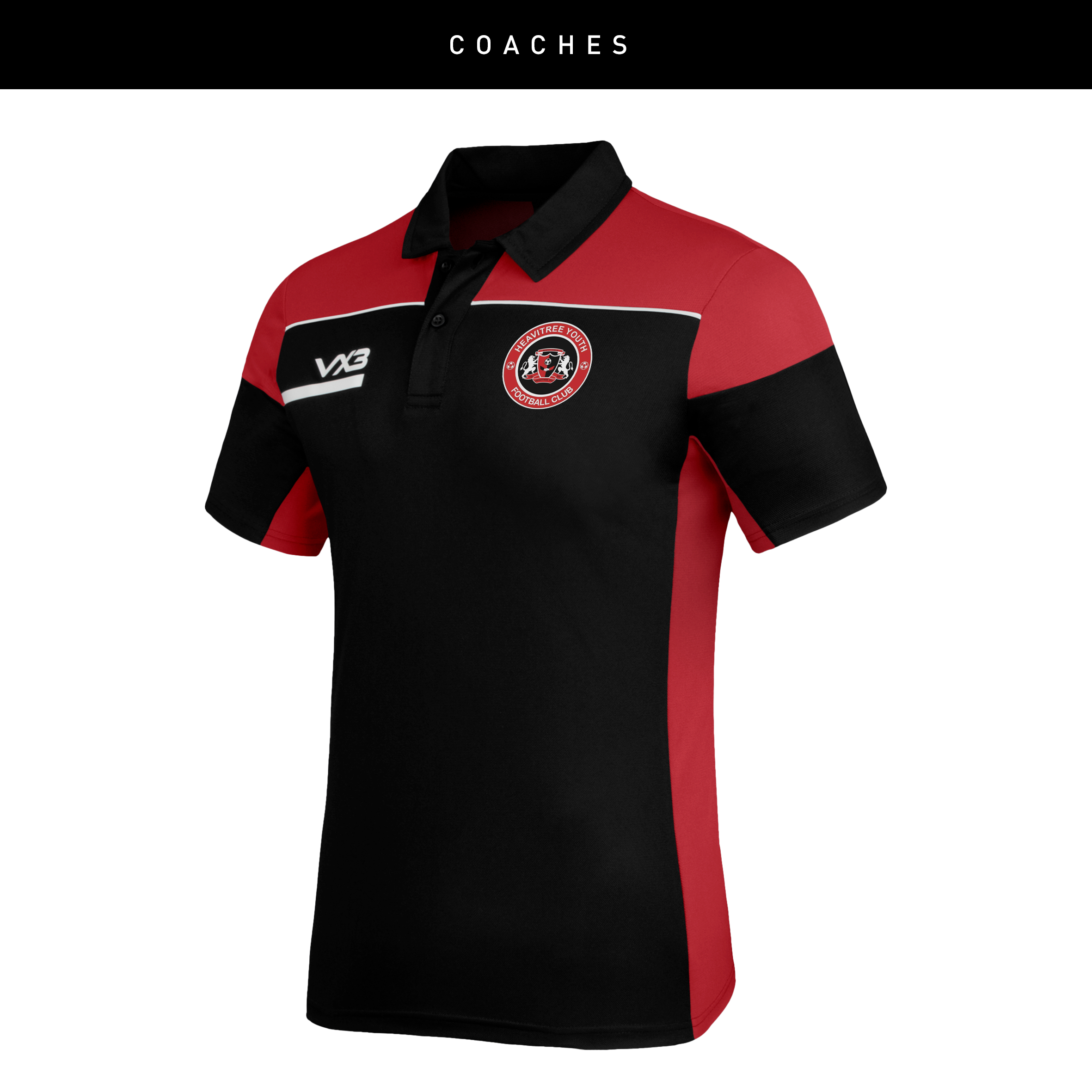 Heavitree Youth FC Opus Polo - Black Red