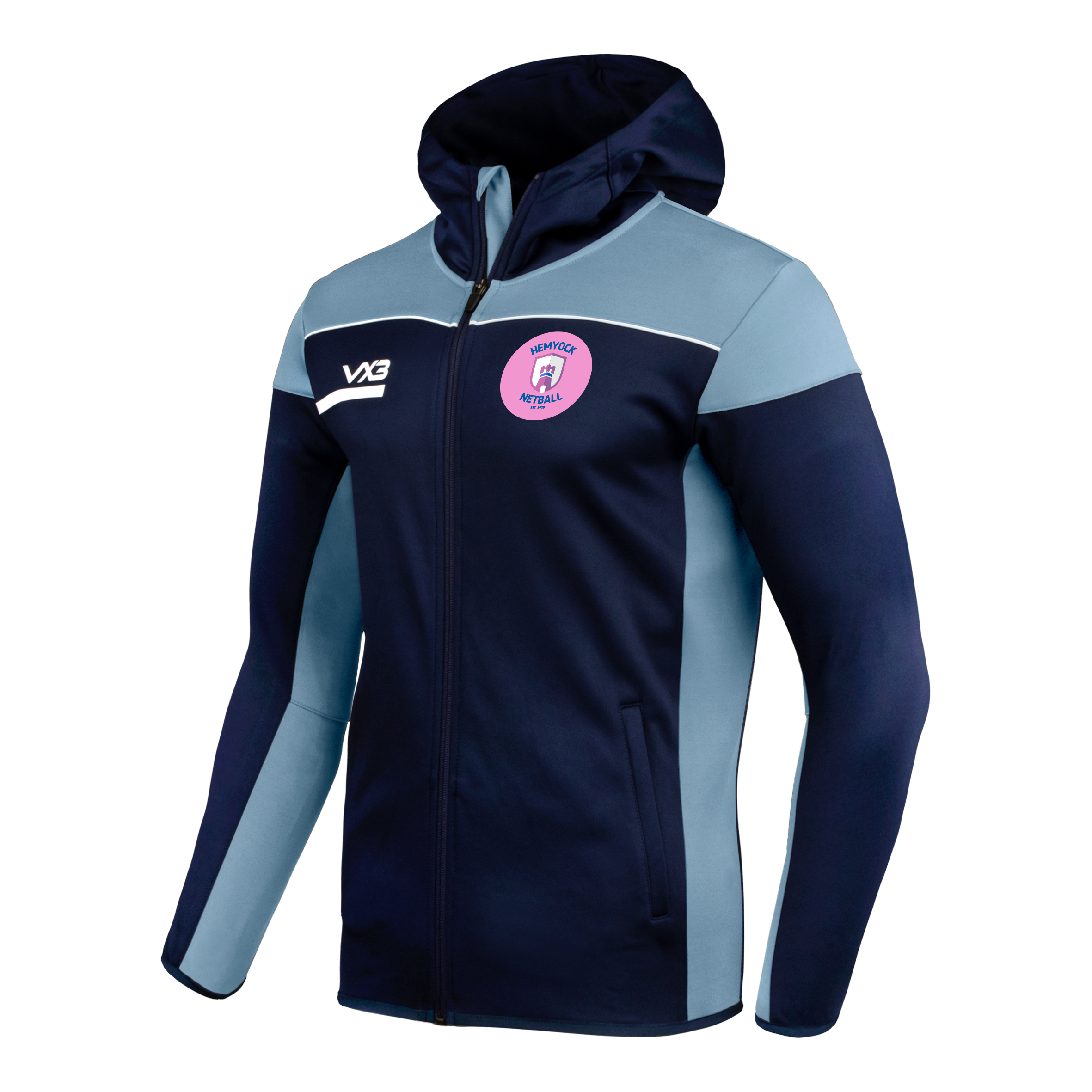 Hemyock Netball Opus Zoodie - Navy Sky