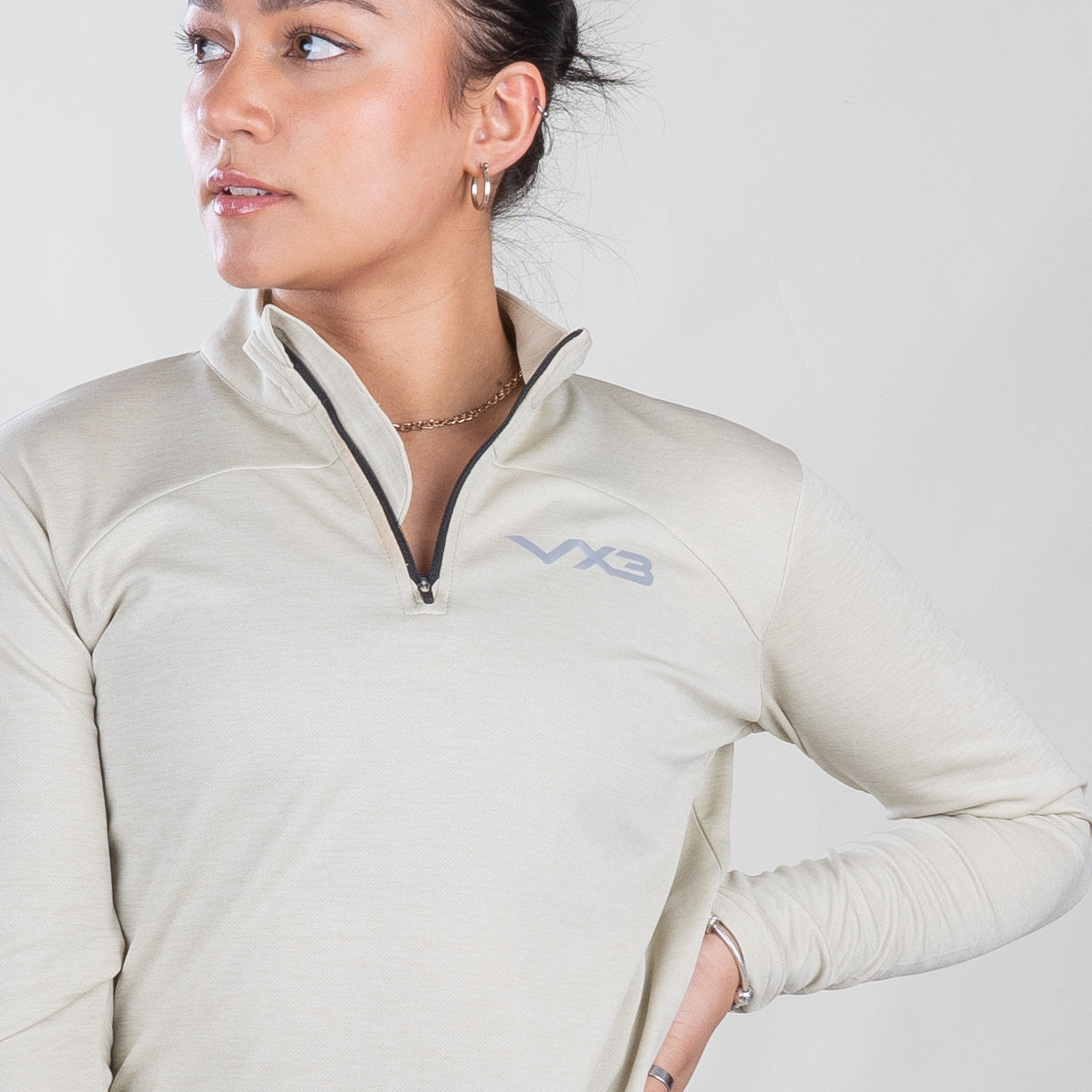 Ignis Lightweight Half Zip Ladies Ivory