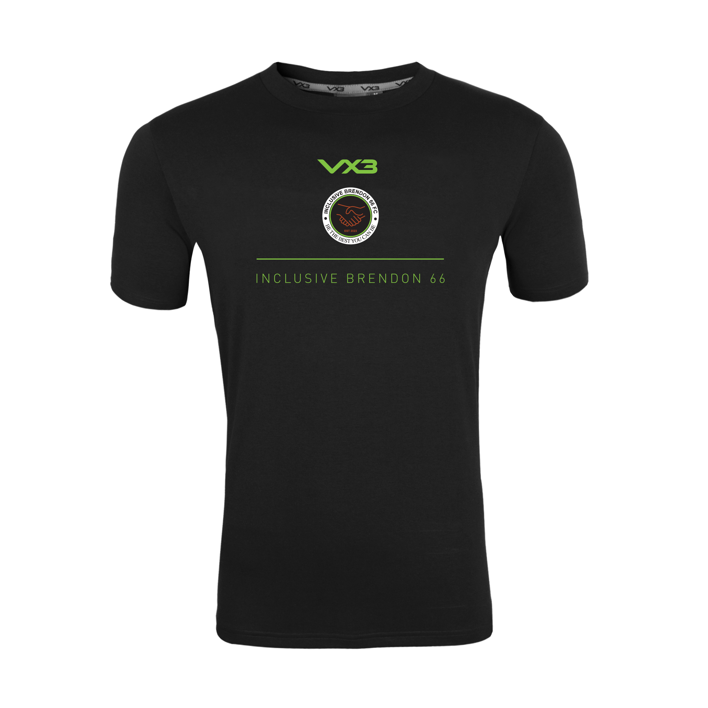 Inclusive Brendon 66 FC Black Womens Invicta Club Tee
