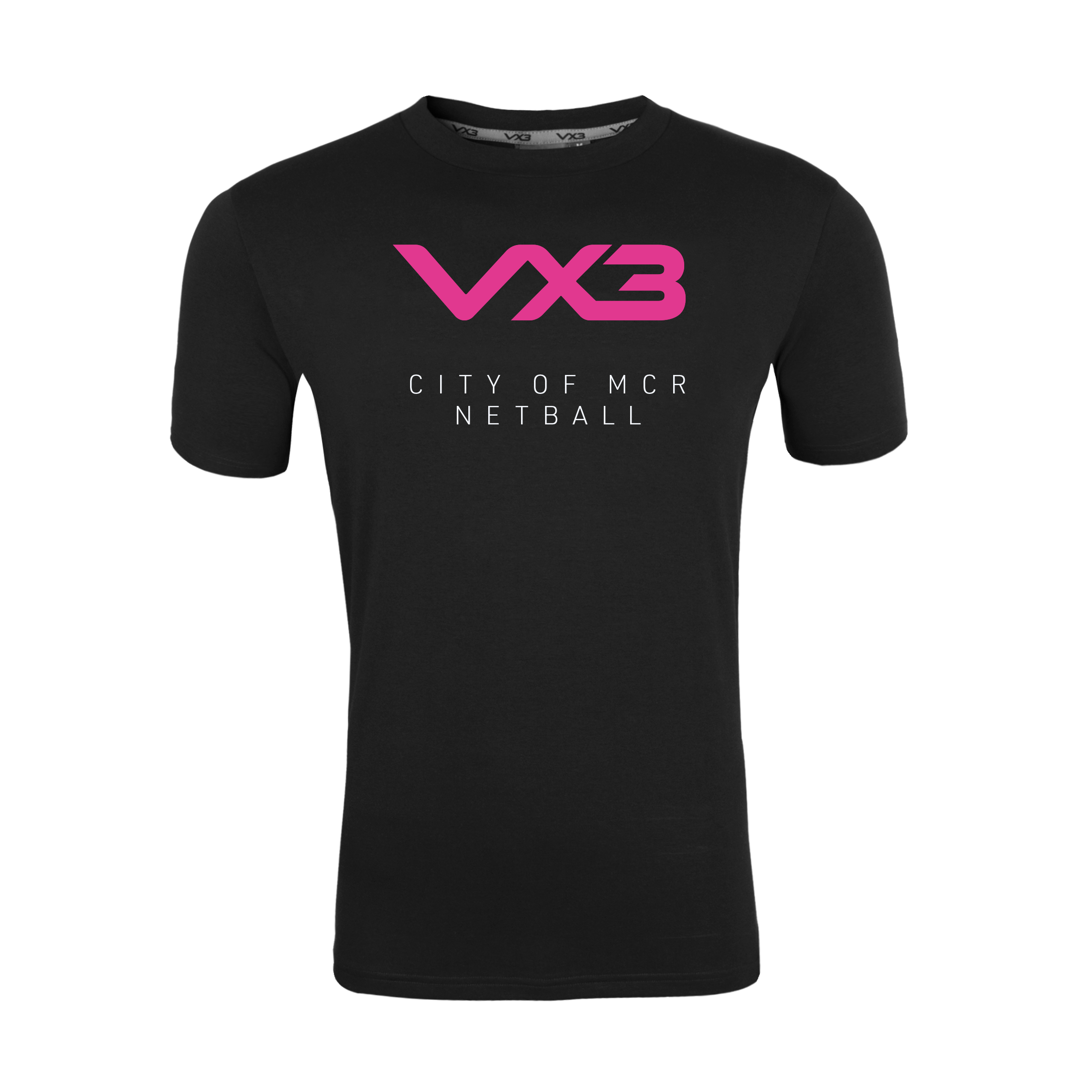 City of Manchester Netball Black Invicta Club Tee