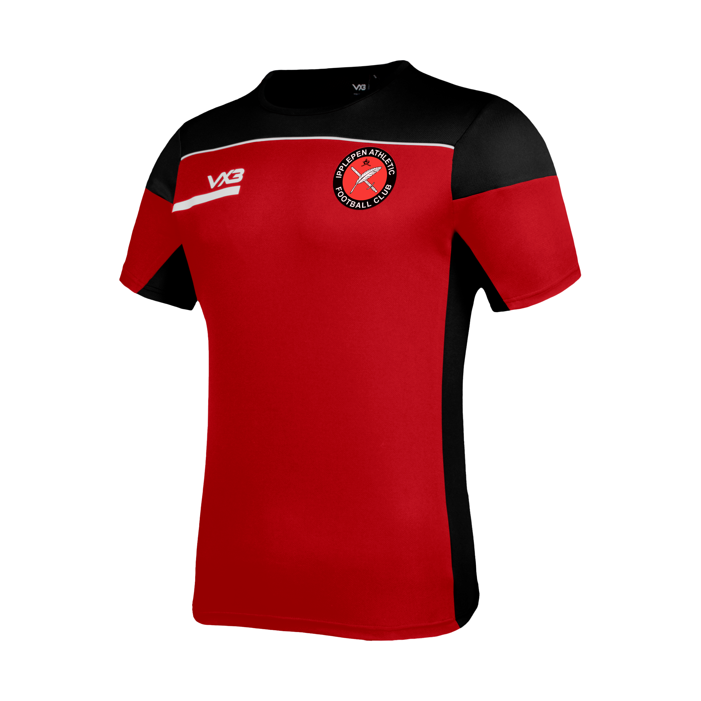 Ipplepen Athletic Football Club Opus Tee Youth - Red Black