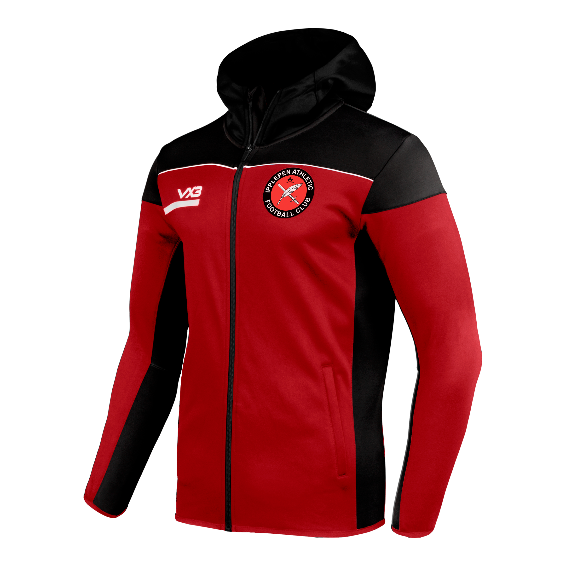 Ipplepen Athletic Football Club Opus Zoodie Youth - Red Black