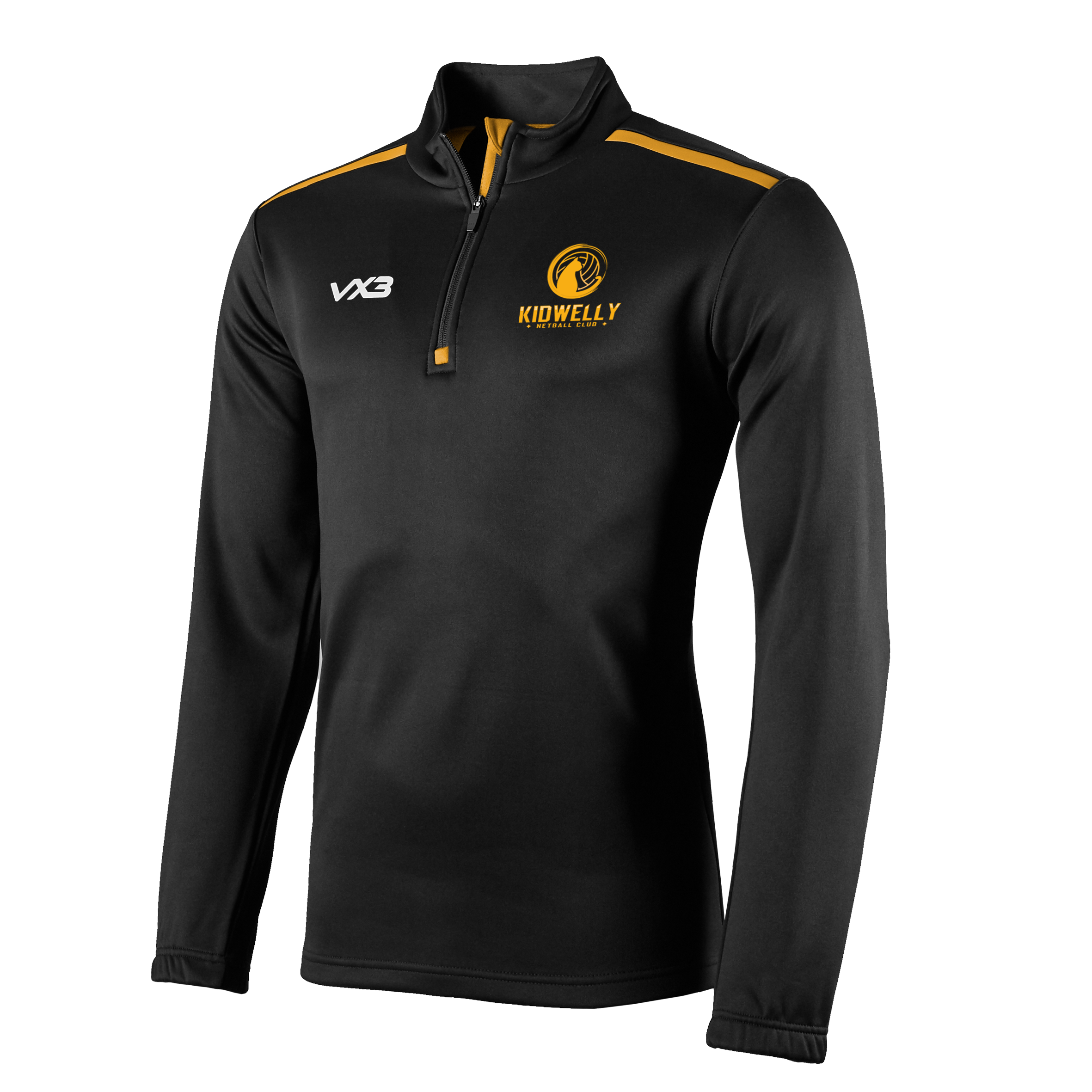Kidwelly Netball Club Fortis Youth Quarter Zip Sweat