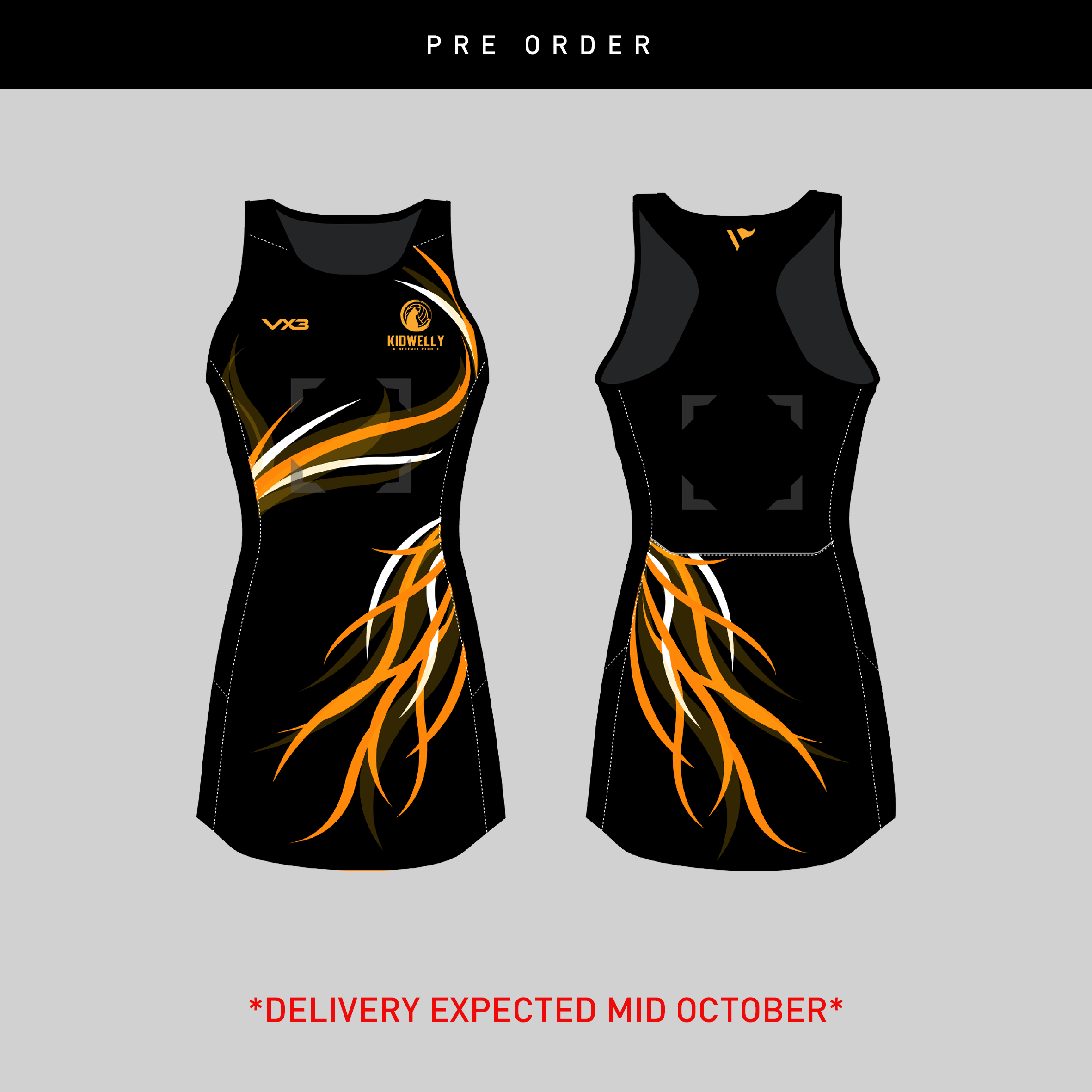 Kidwelly Netball Club Juniors Elite Netball Dress