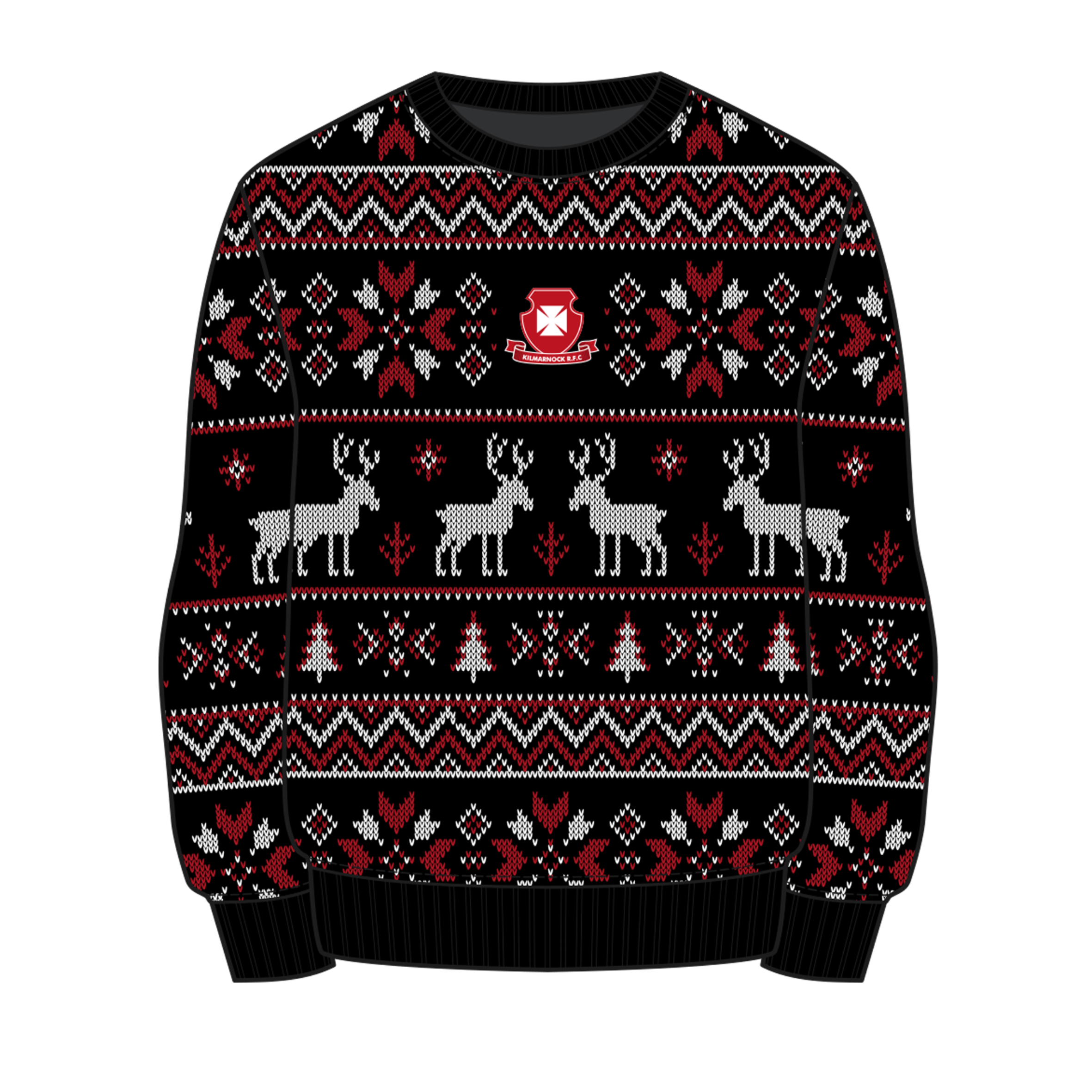 Kilmarnock RFC Christmas Jumper - Black/Red/White