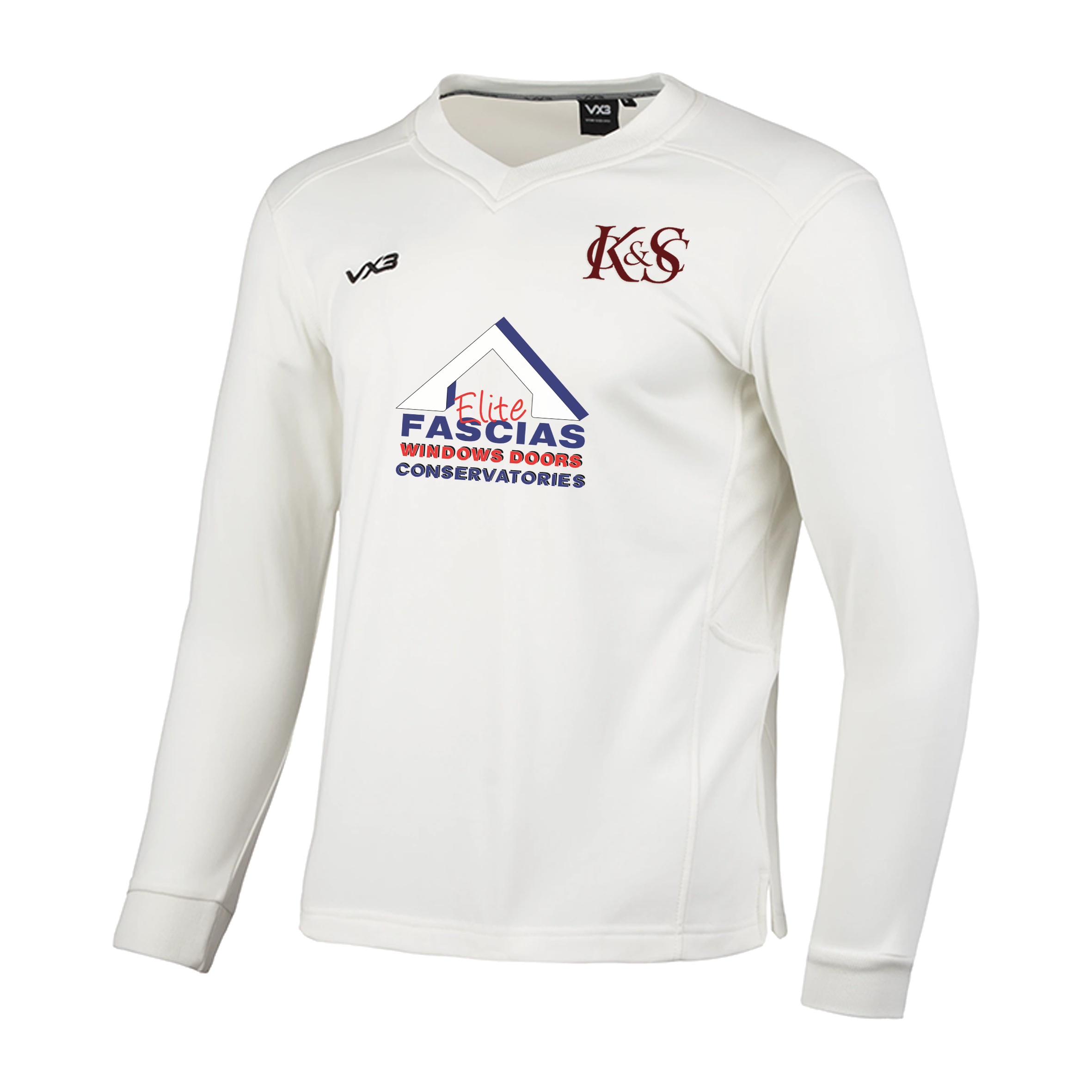 Kilmington and Stourton Cricket Club Whites Youth Elite Sweatshirt