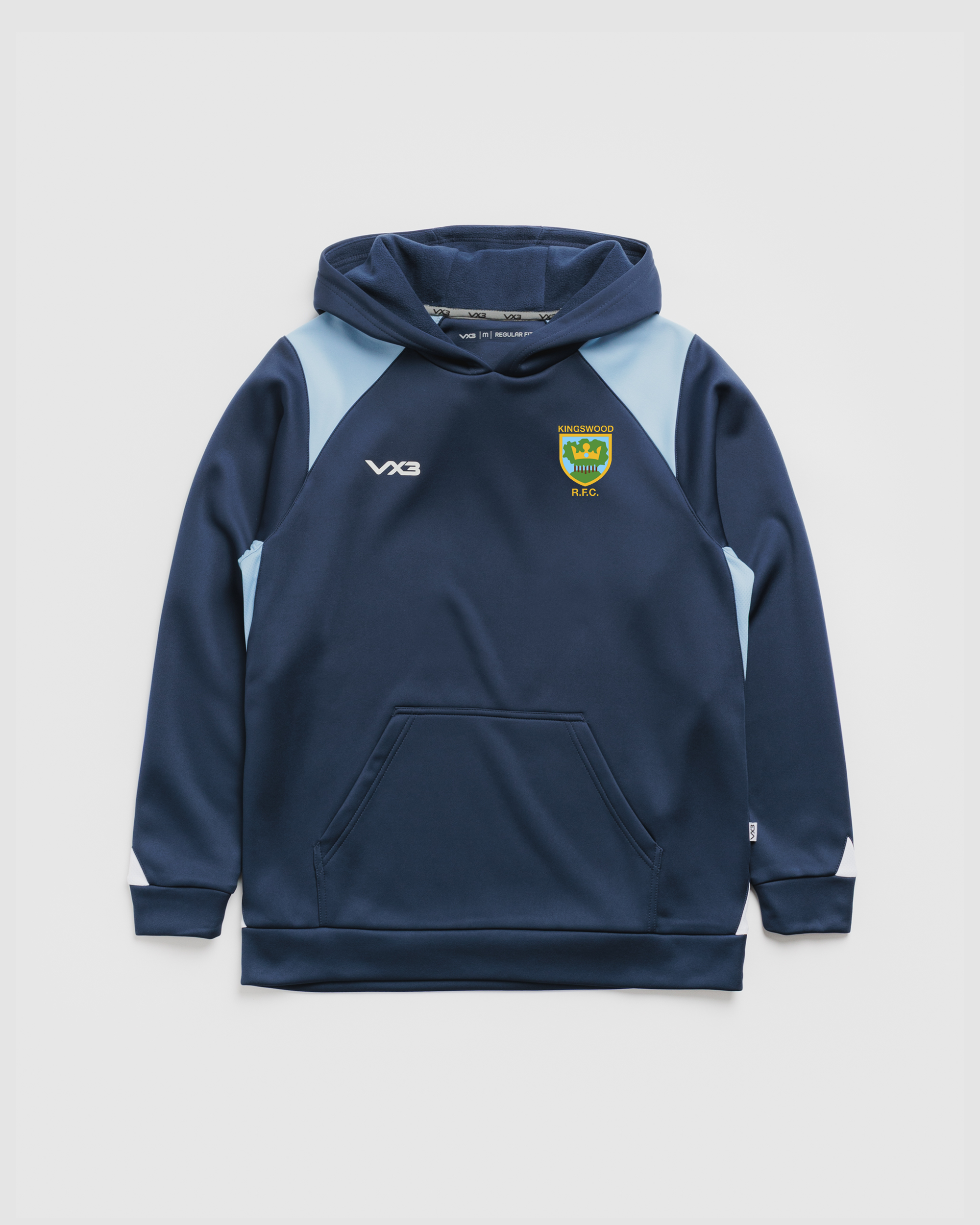 Kingswood RFC Vertex Youth Hoodie - Navy Sky White