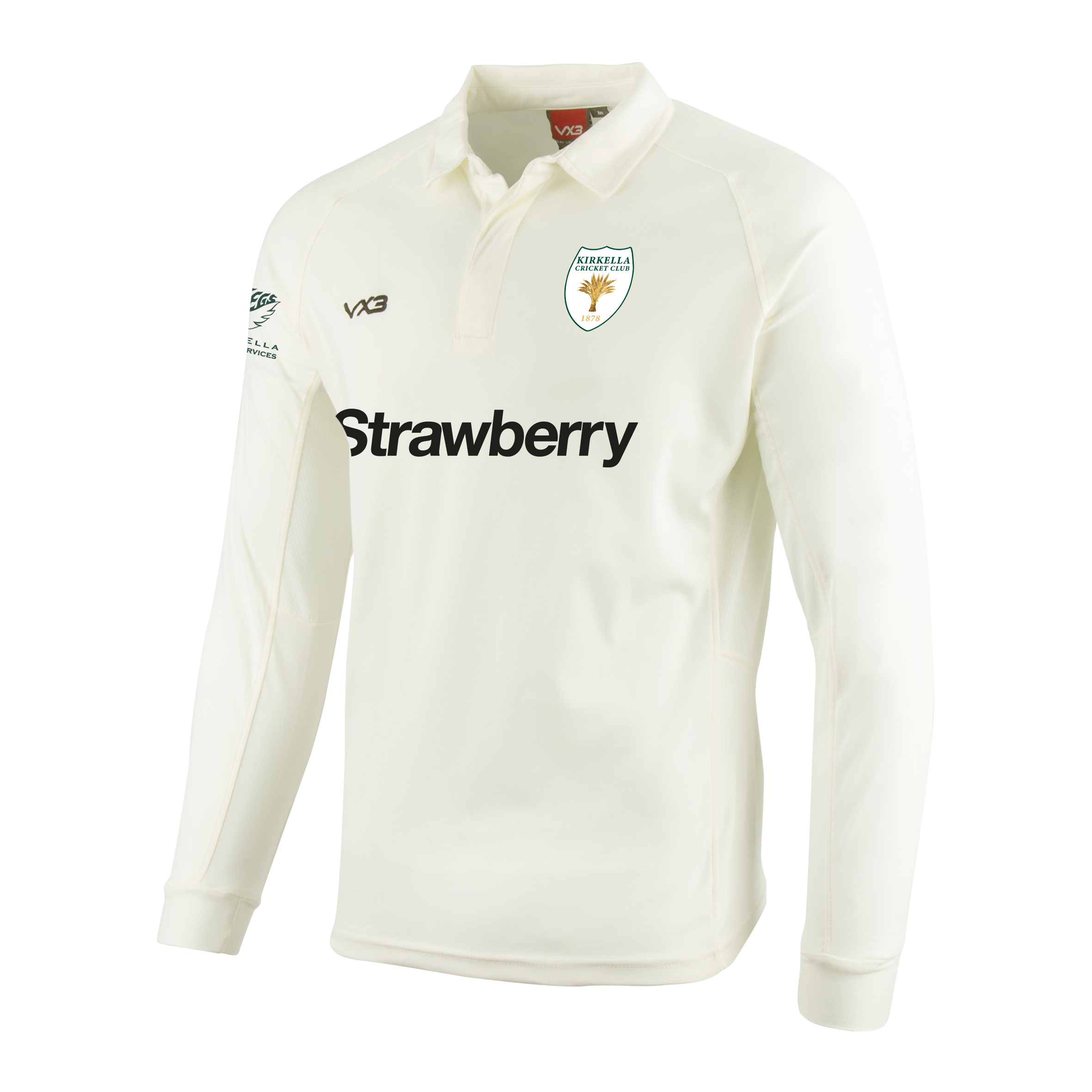 Kirkella Cricket Club Cricket Whites Long Sleeve Shirt