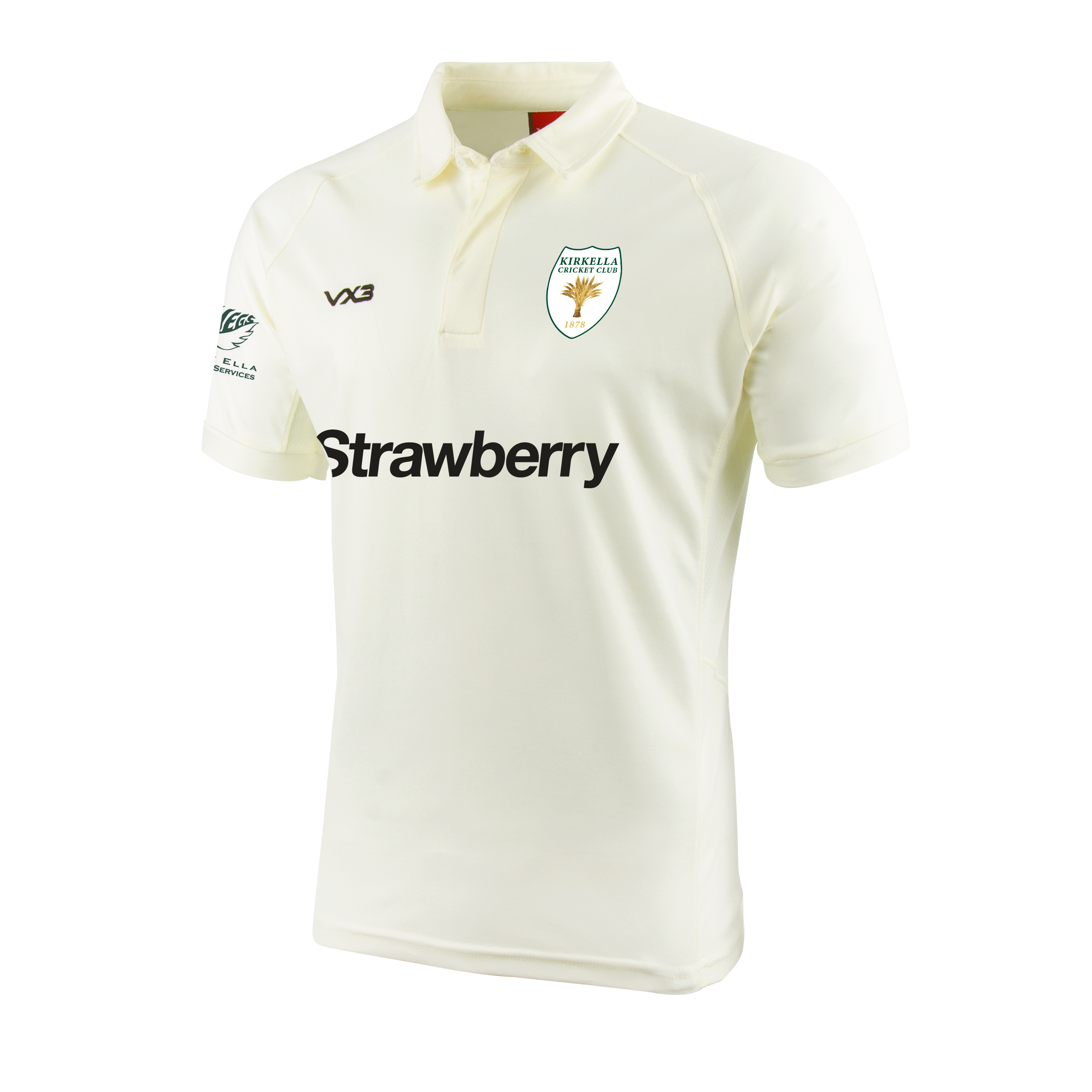 Kirkella Cricket Club Cricket Whites Youth Short Sleeve Shirt