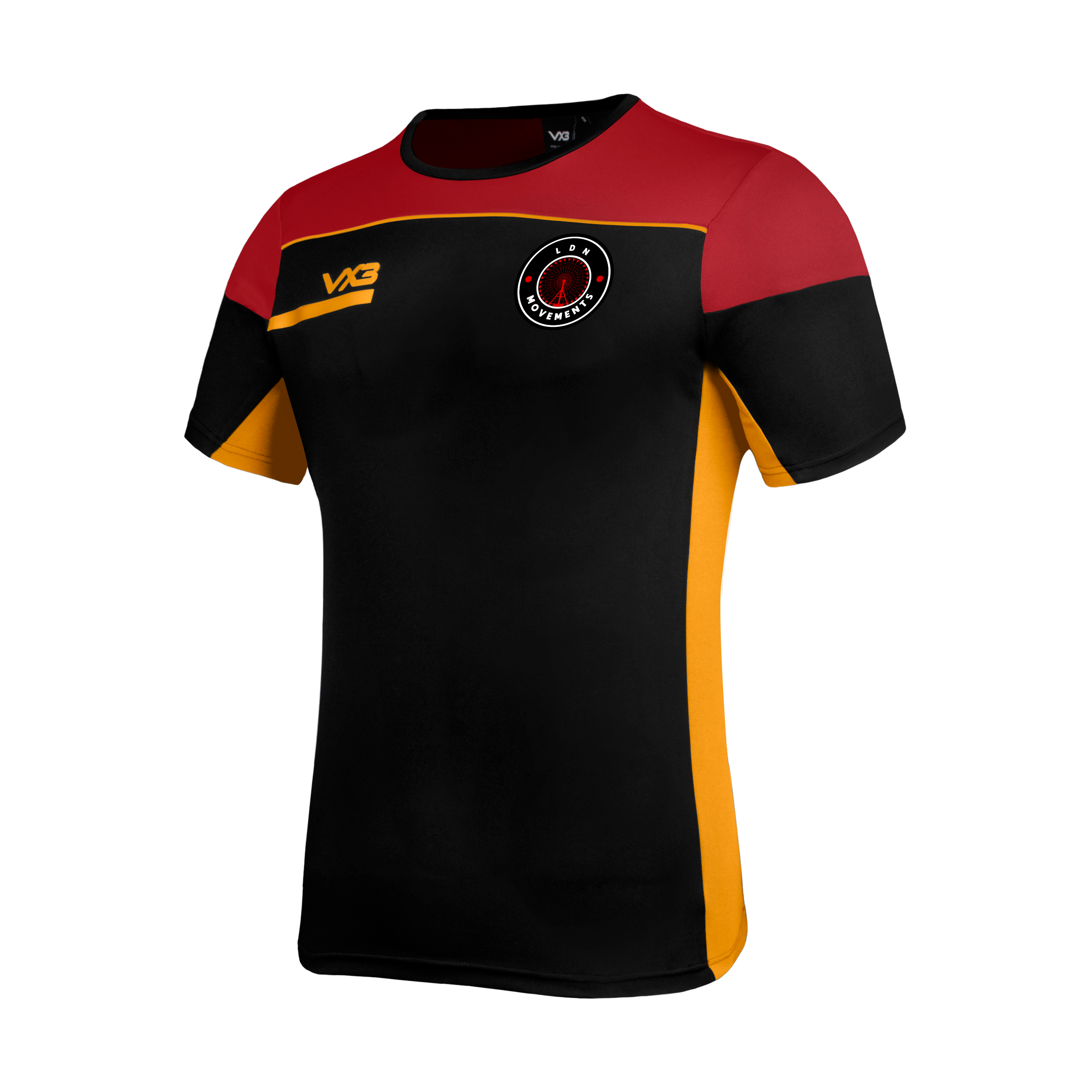 LDN Movements FC Opus Tee Youth - Black Red Amber