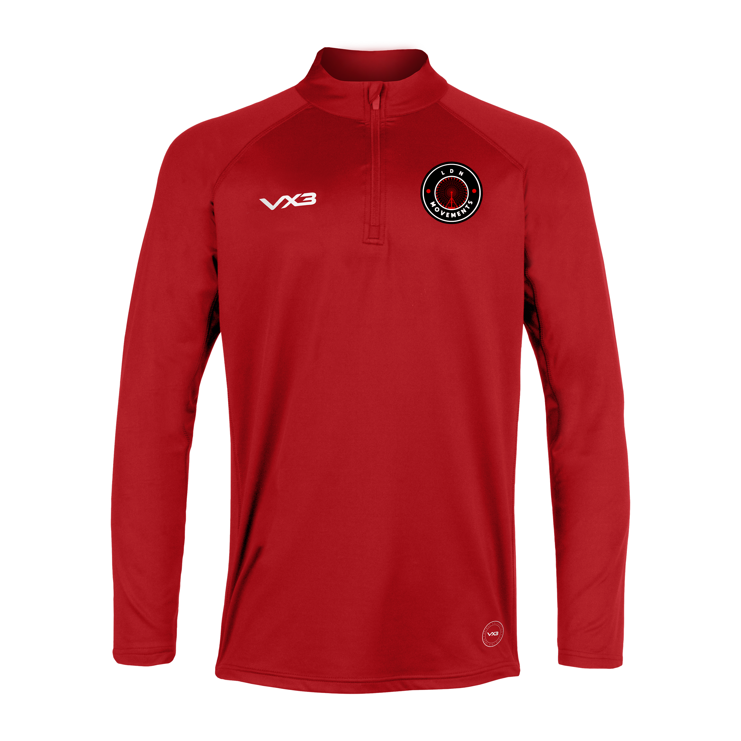LDN Movements FC Primus Youth Quarter Zip Red