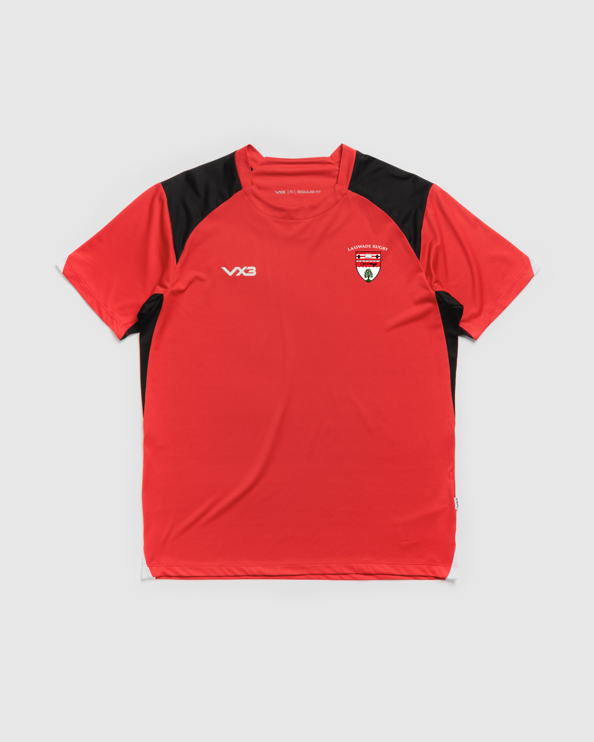 Lasswade High School Vertex Youth Tee -Red/Black/White