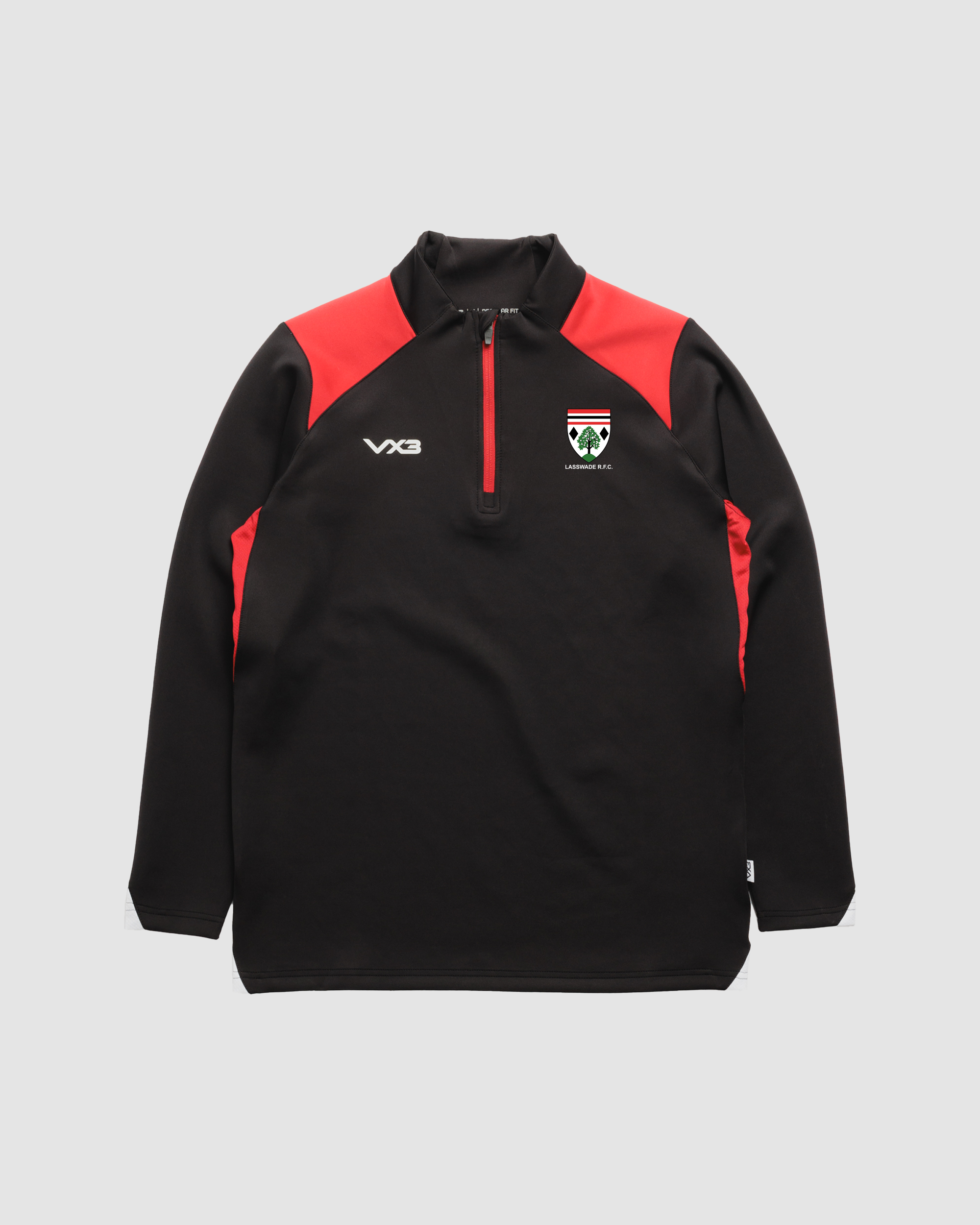 Lasswade RFC Vertex Quarter Zip -Black/Red/White