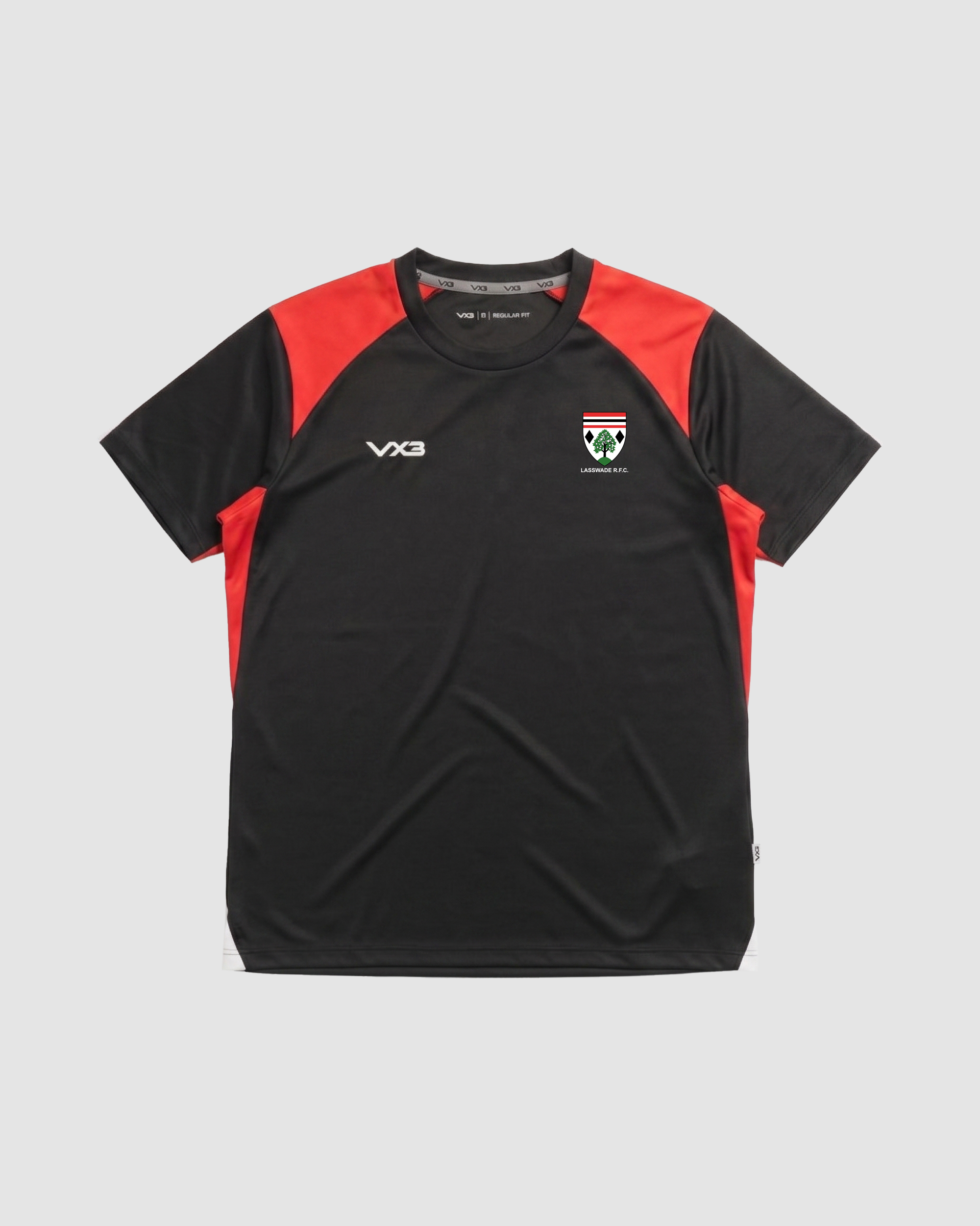 Lasswade RFC Vertex Tee -Black/Red/White