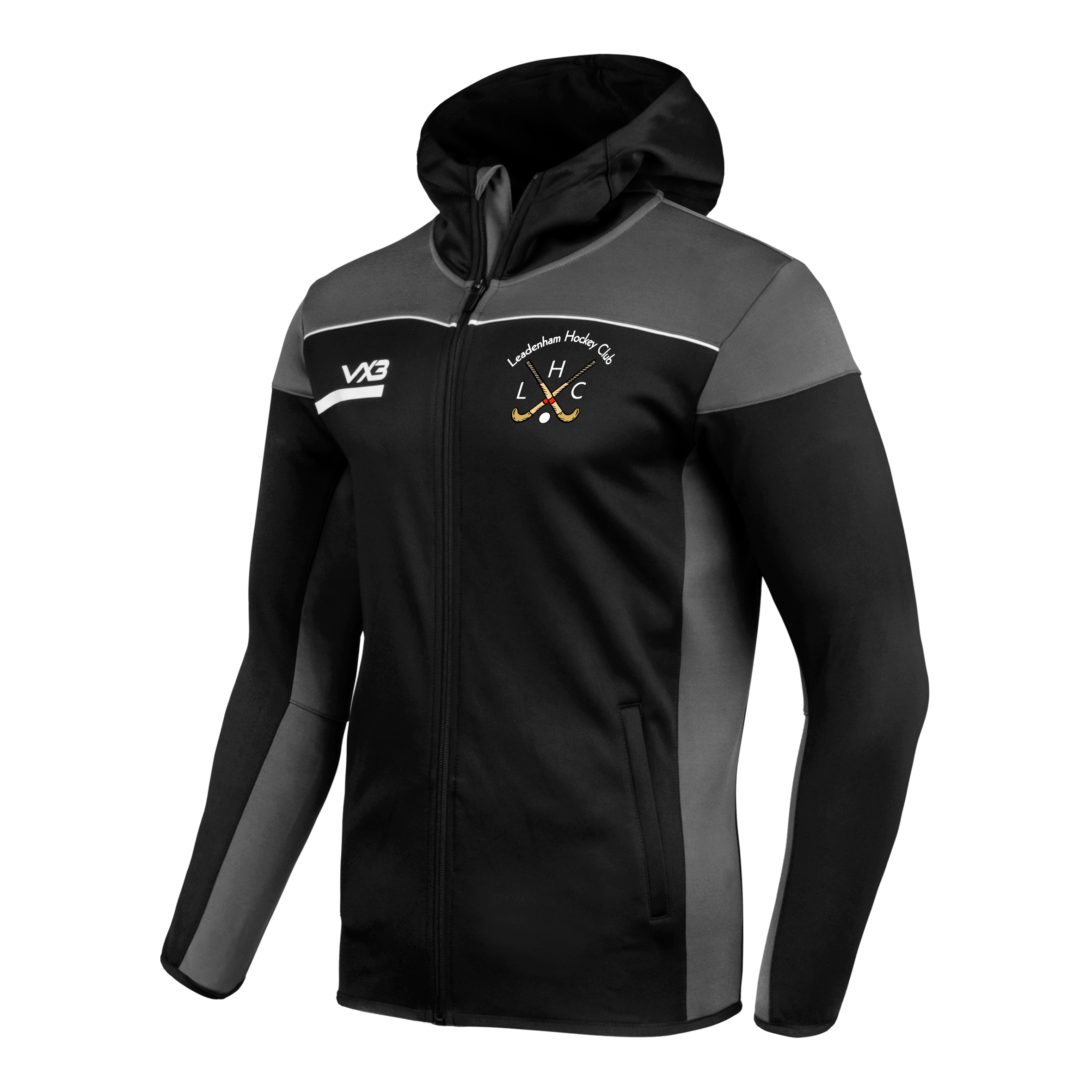 Leadenham Hockey Club Opus Zoodie - Black Grey - TRAINING TOP