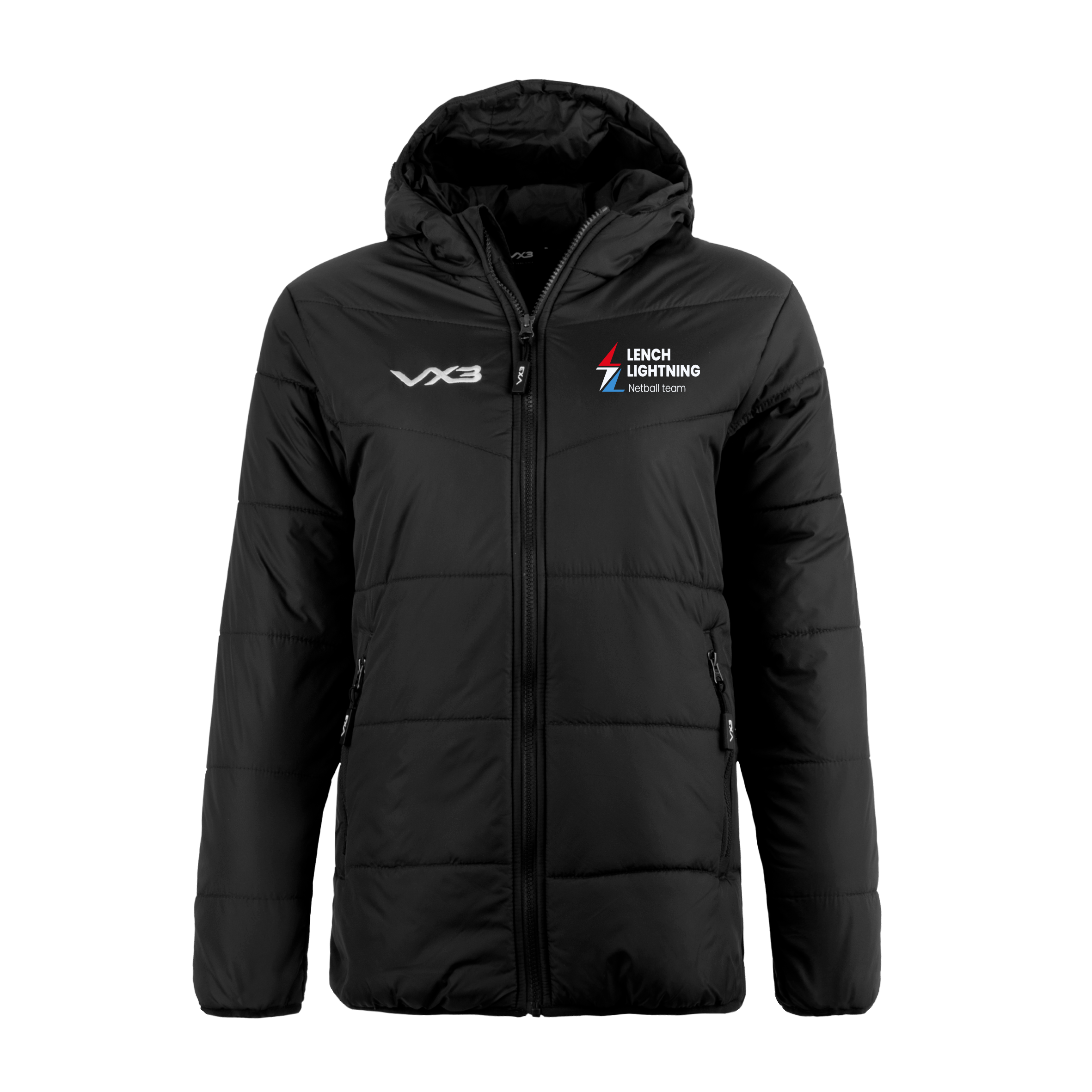 Lench Lightning Netball Club Lorica Quilted Jacket Ladies