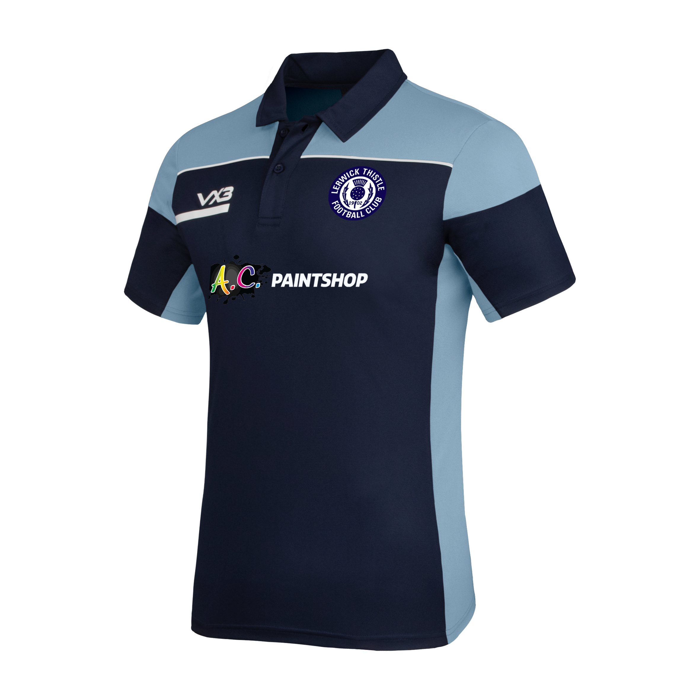 Lerwick Thistle FC Opus Polo - Navy Sky