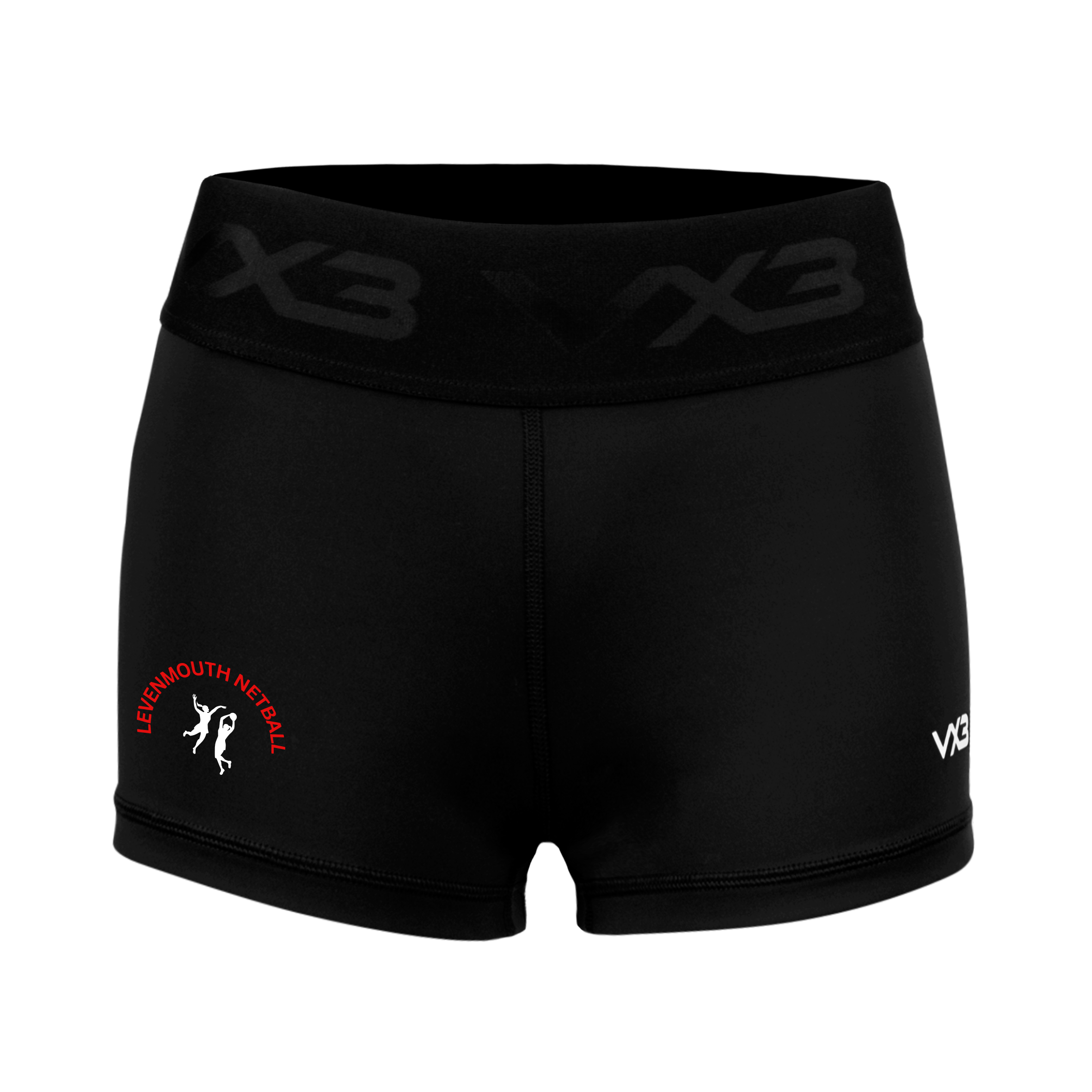 Levenmouth Netball Club Booty Shorts Black Youth
