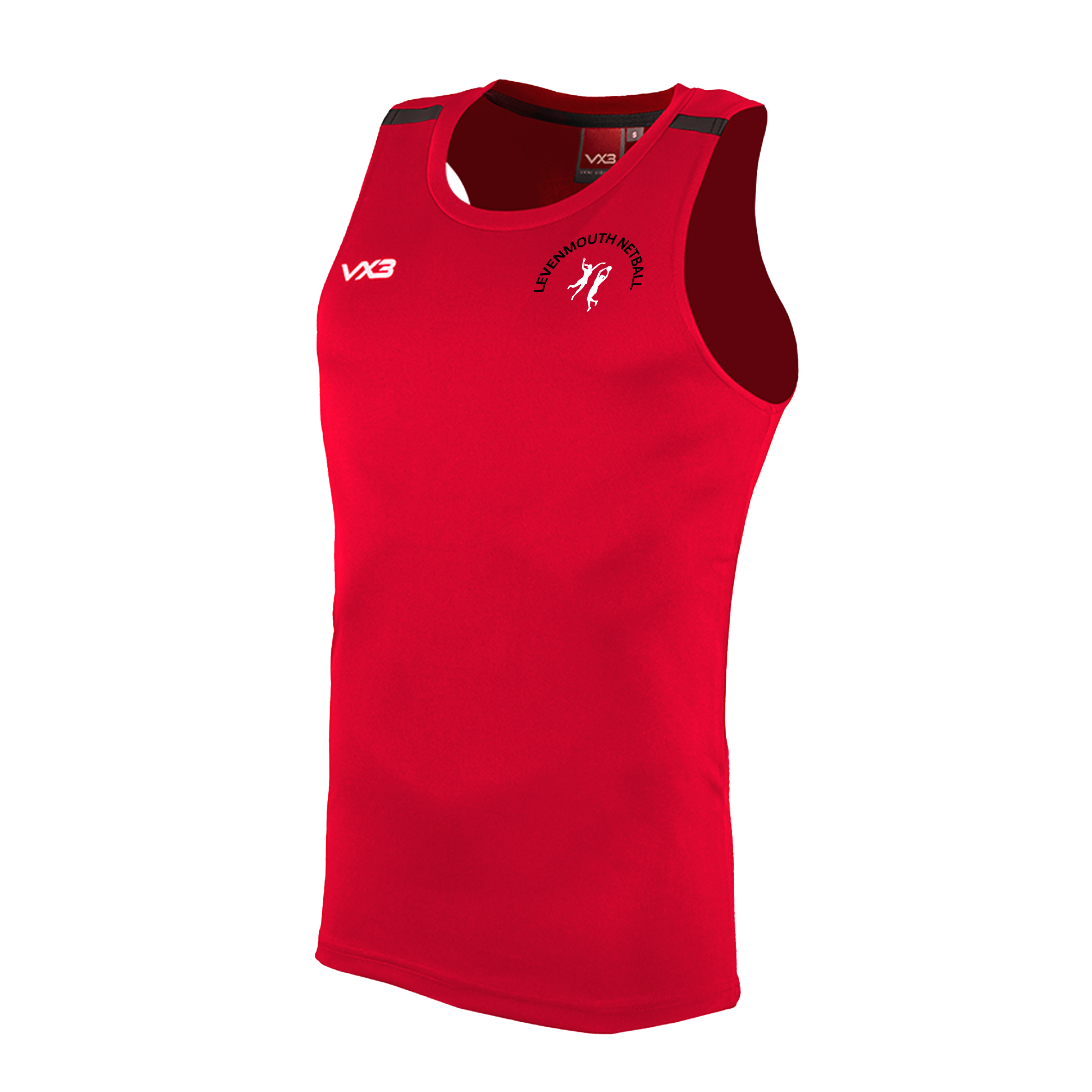 Levenmouth Netball Club Fortis Vest Red/Black
