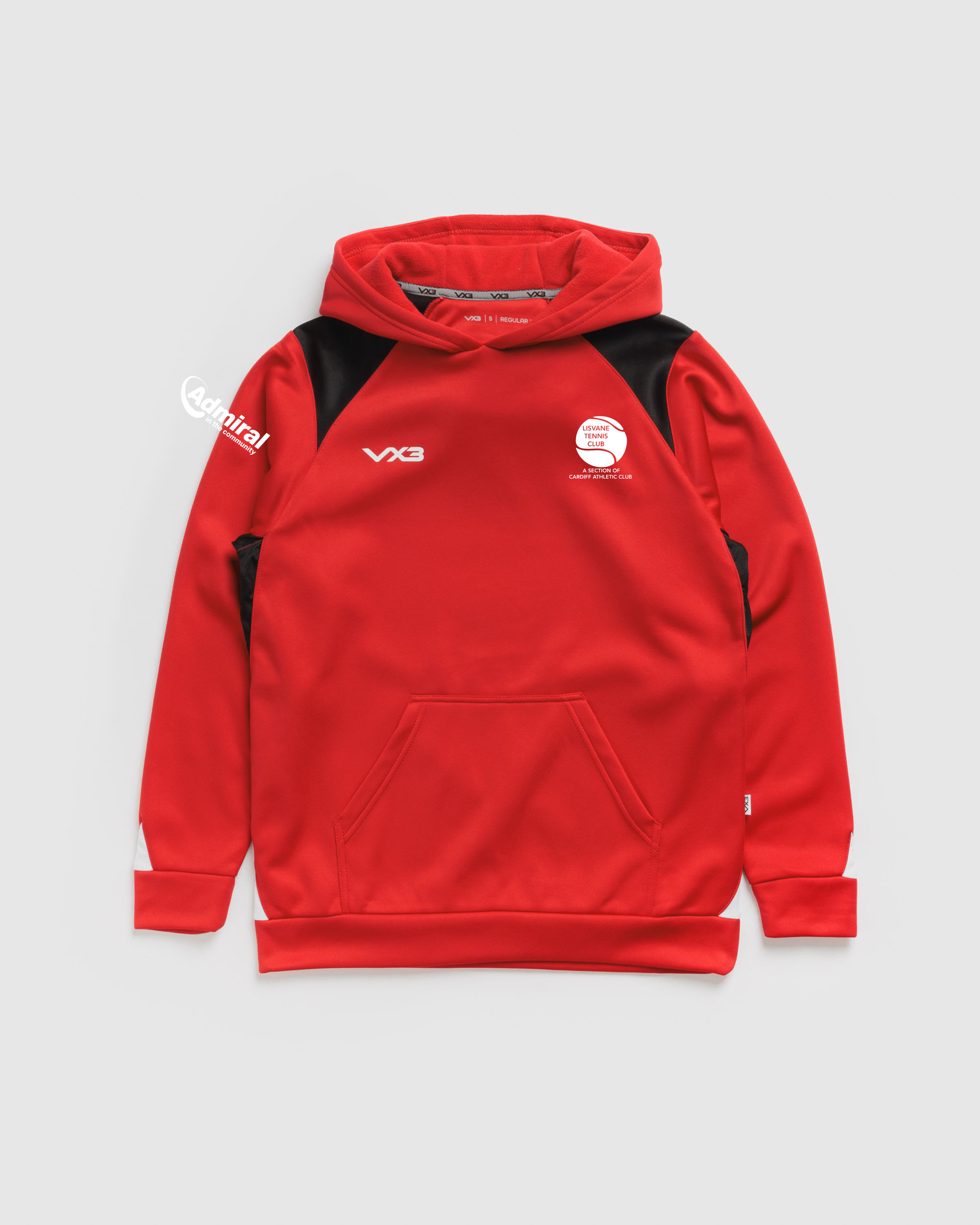 Lisvane Tennis Club Vertex Hoodie -Red/Black/White