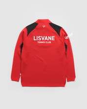 Lisvane Tennis Club Vertex Quarter Zip -Red/Black/White