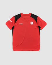 Lisvane Tennis Club Vertex Tee -Red/Black/White