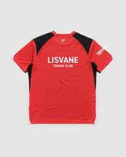 Lisvane Tennis Club Vertex Tee -Red/Black/White