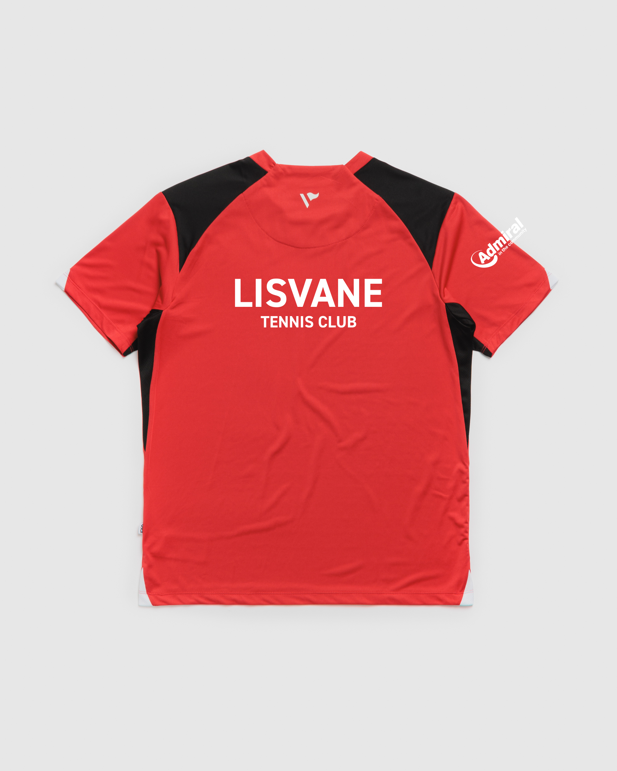 Lisvane Tennis Club Vertex Tee -Red/Black/White