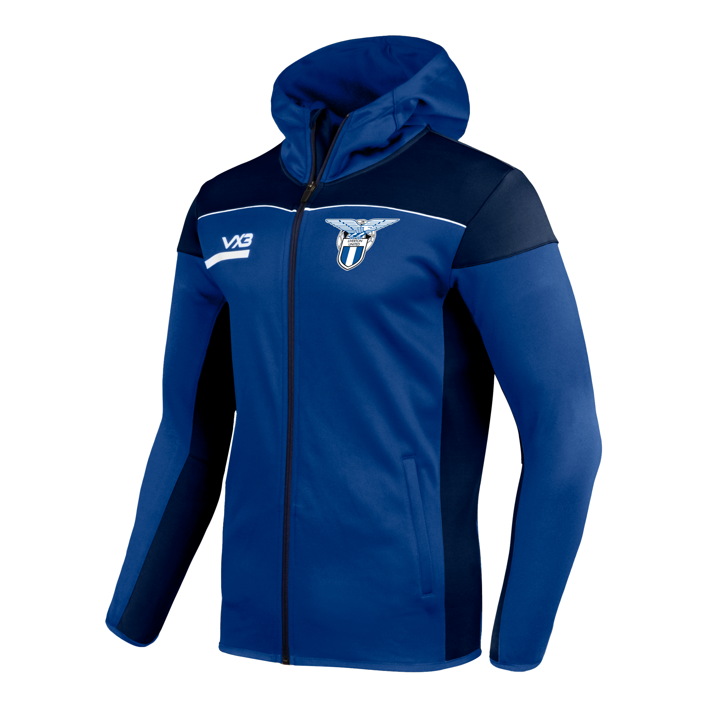 Liverton United FC Opus Zoodie Youth - Royal Navy