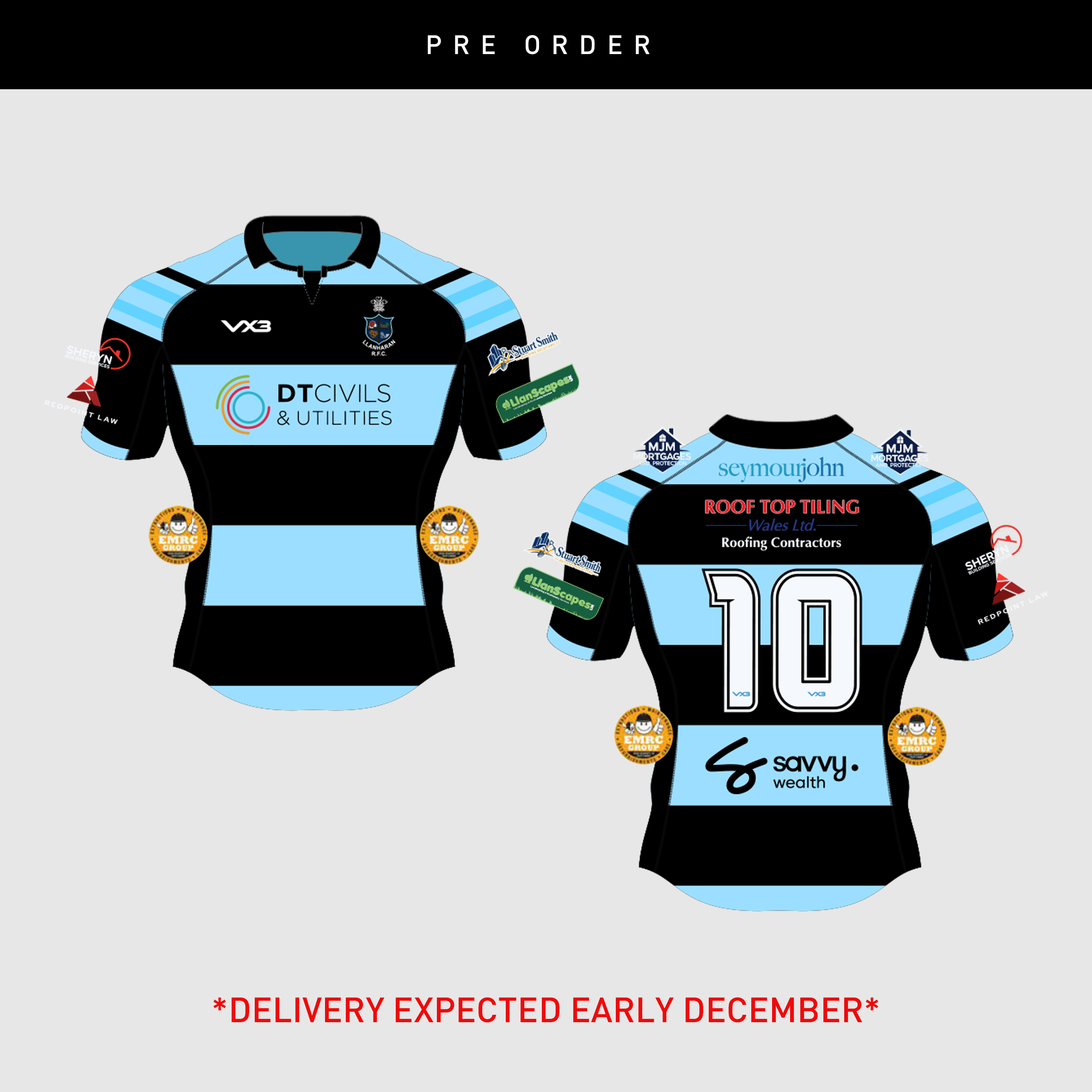 Llanharan RFC 26/27 Replica Playing Shirt