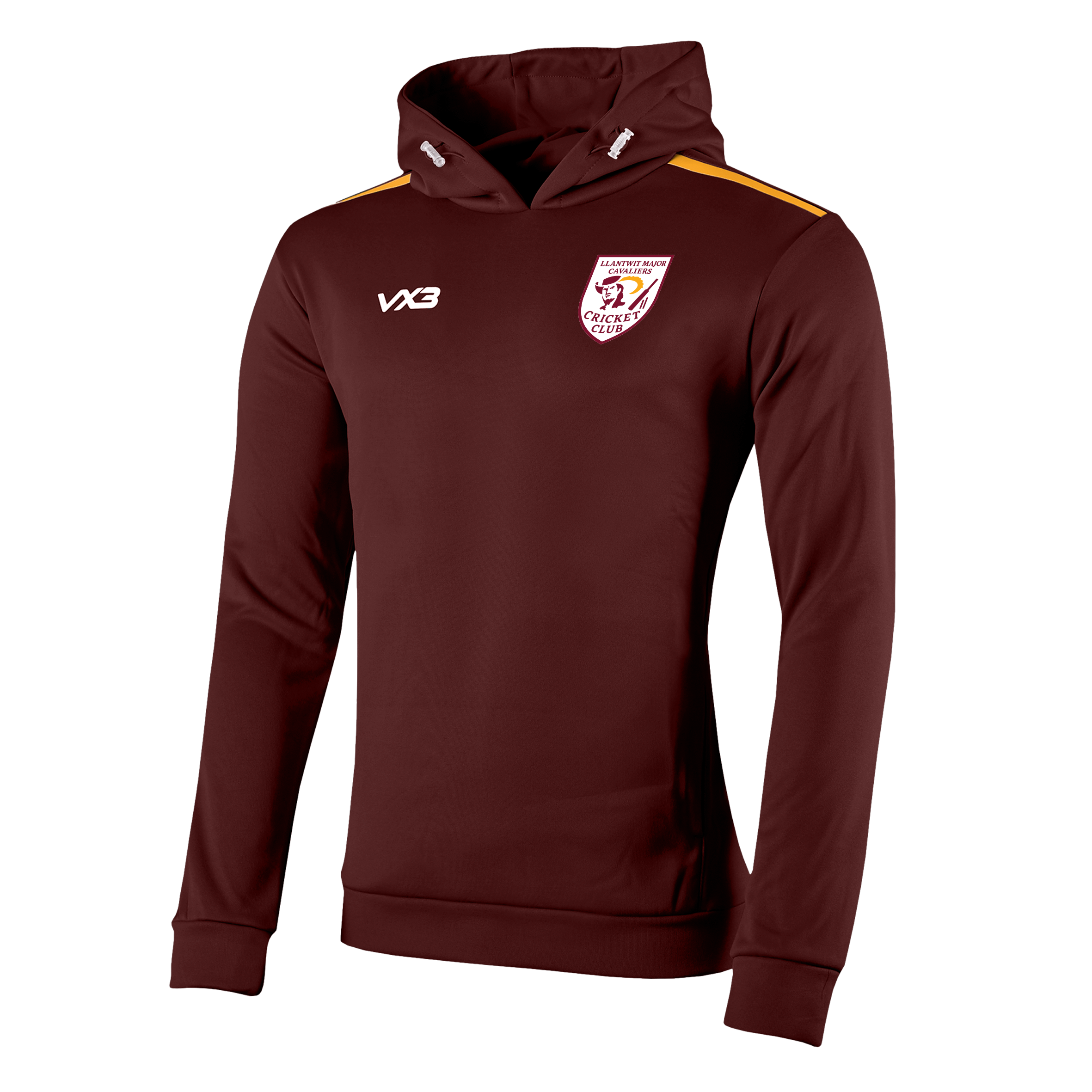 Llantwit Cavaliers CC Fortis Hoodie Maroon/Amber