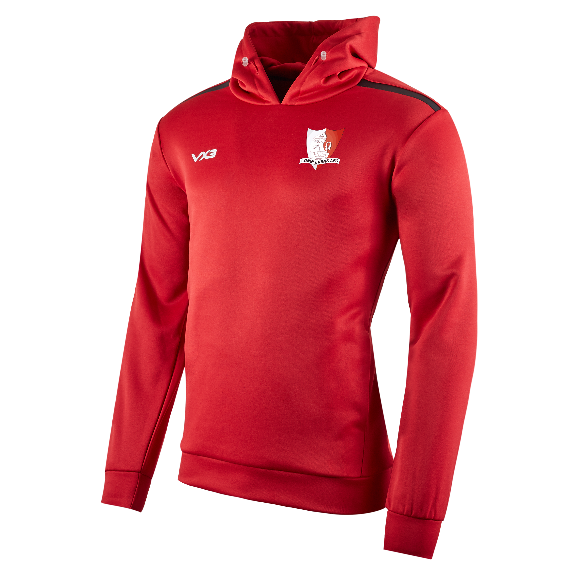 Longlevens AFC Fortis Youth Hoodie Red/Black