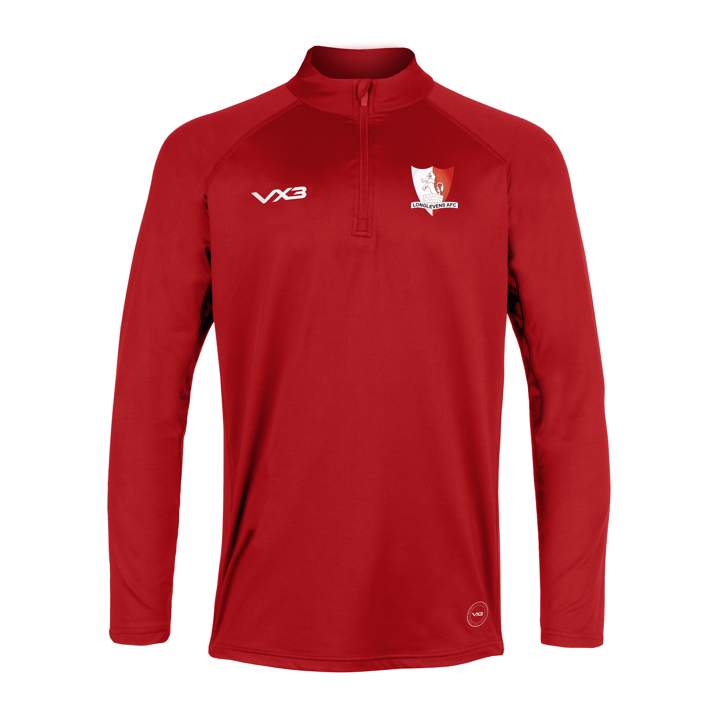 Longlevens AFC Primus Quarter Zip Red