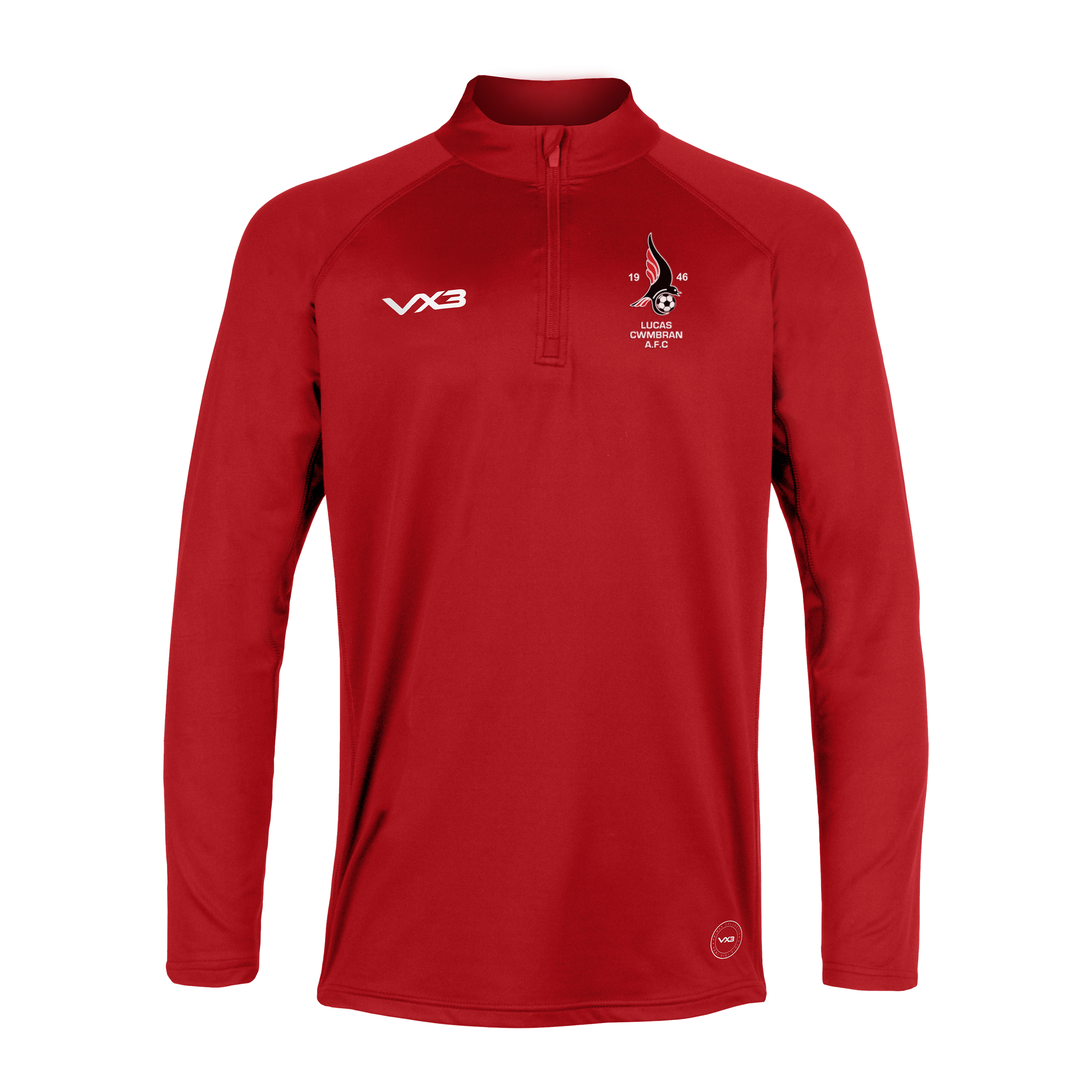 Lucas Cwmbran AFC Primus Youth Quarter Zip Red