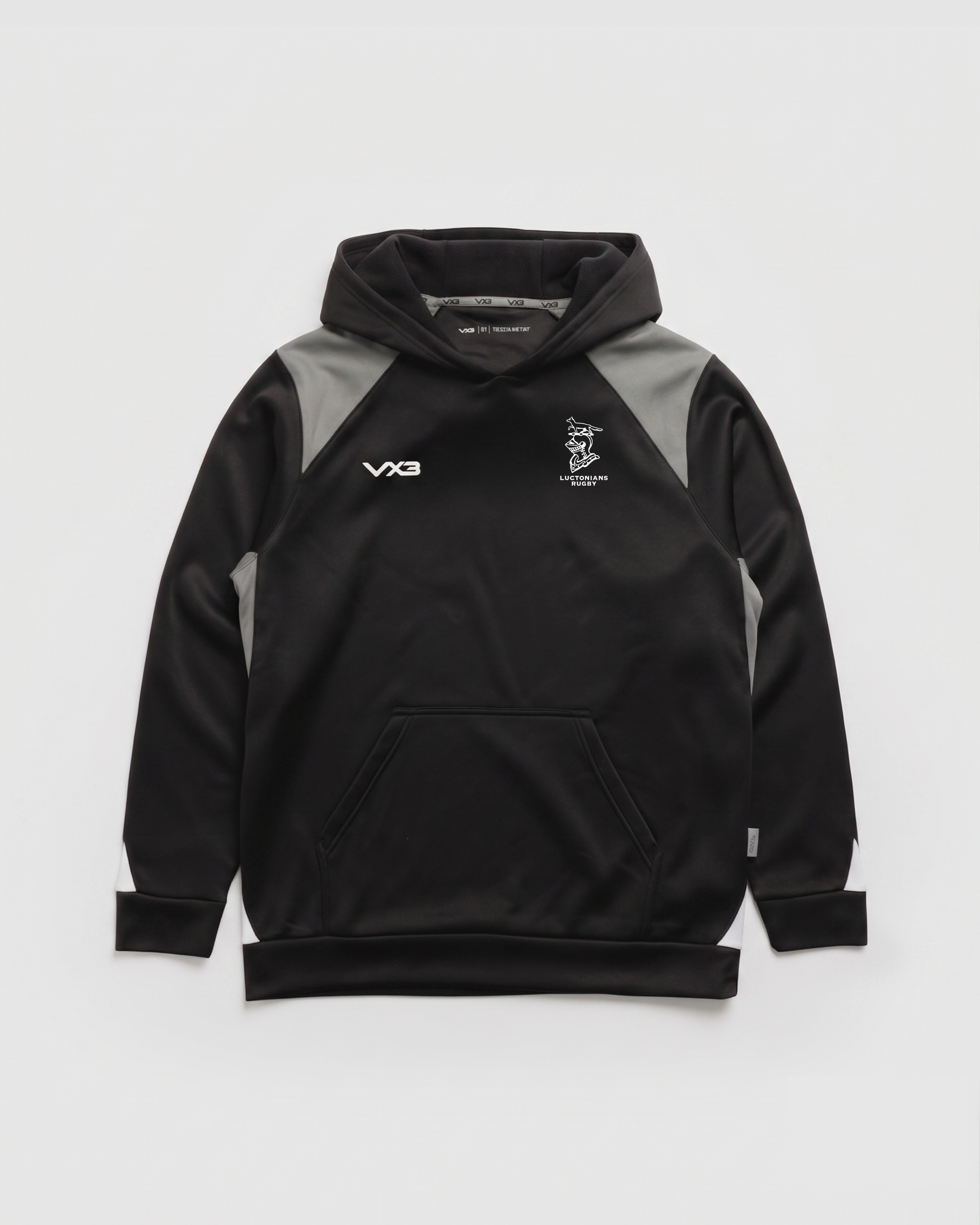 Luctonians RFC Vertex Hoodie - Black Grey