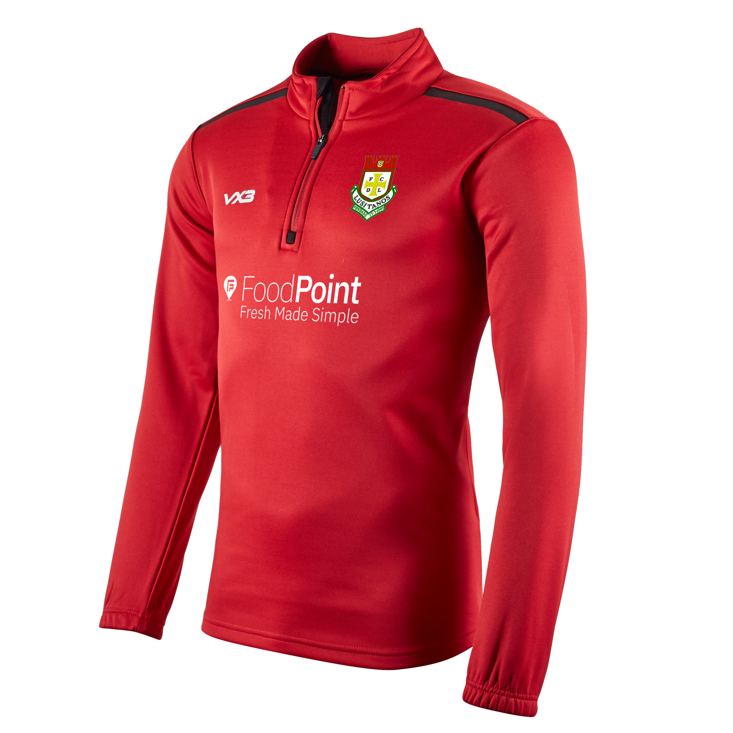 Lusitanos FC Red Fortis Quarter Zip Sweat