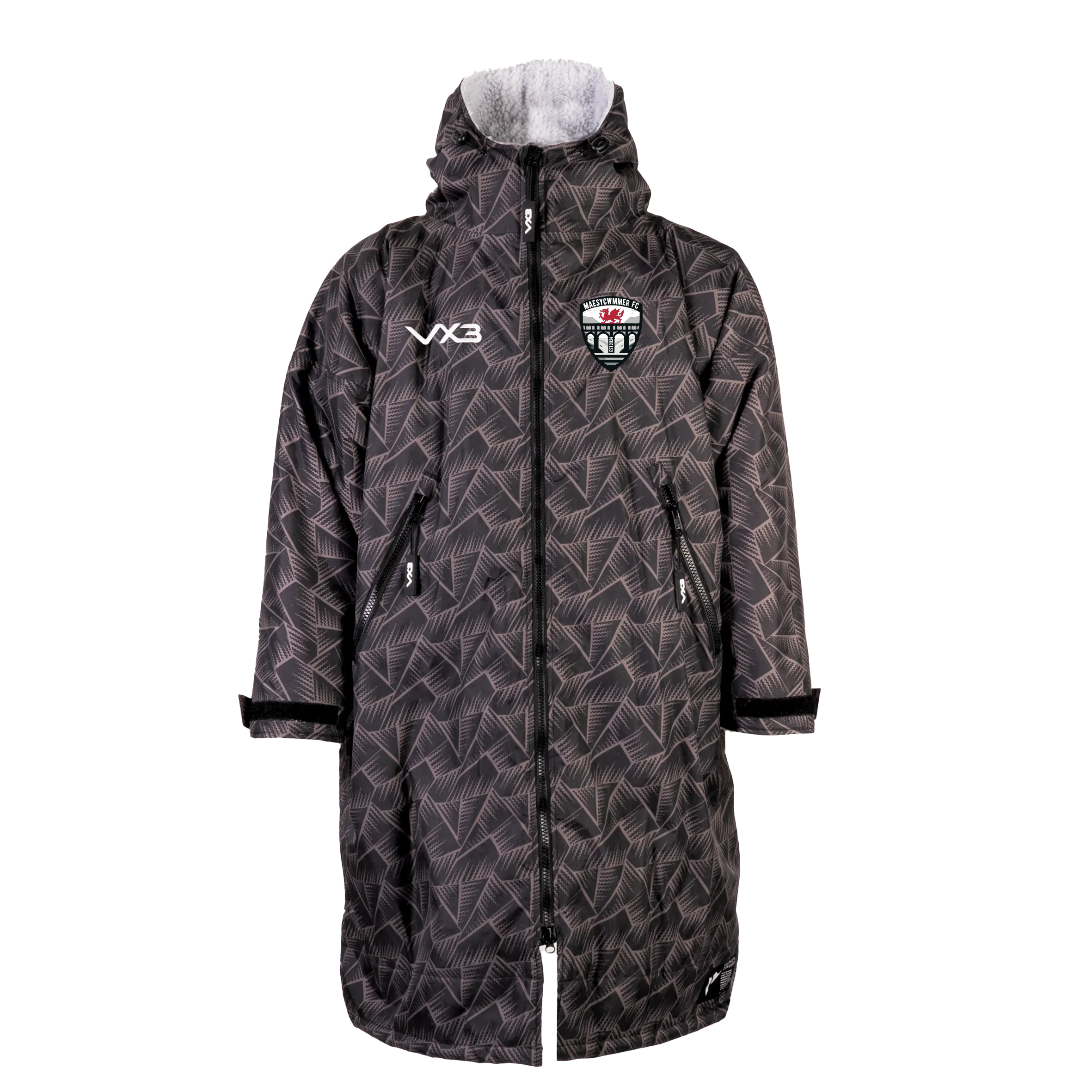 Maesycwmmer FC Duro Elite Sports Robe Storm/Grey Kids