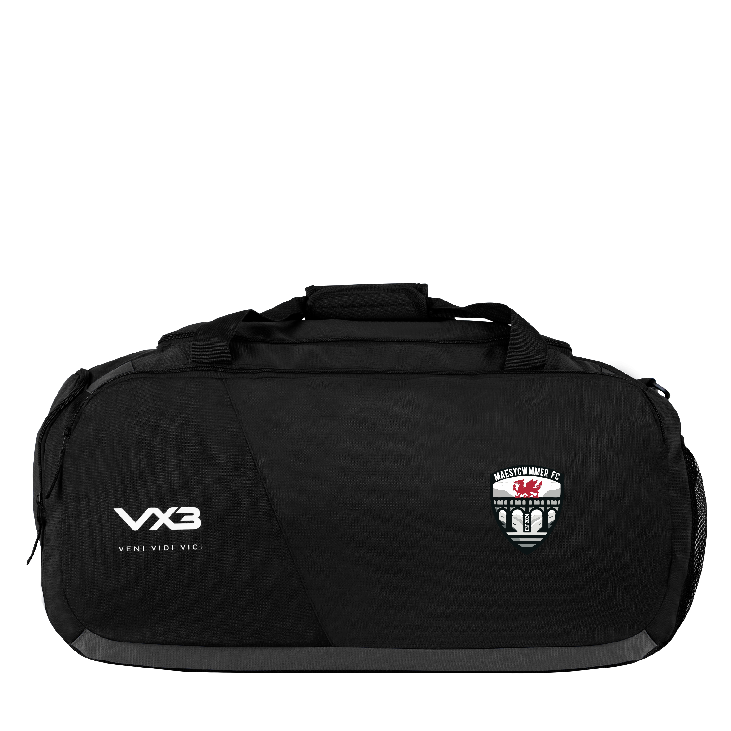 Maesycwmmer FC Performance Kit Bag Black/Dark