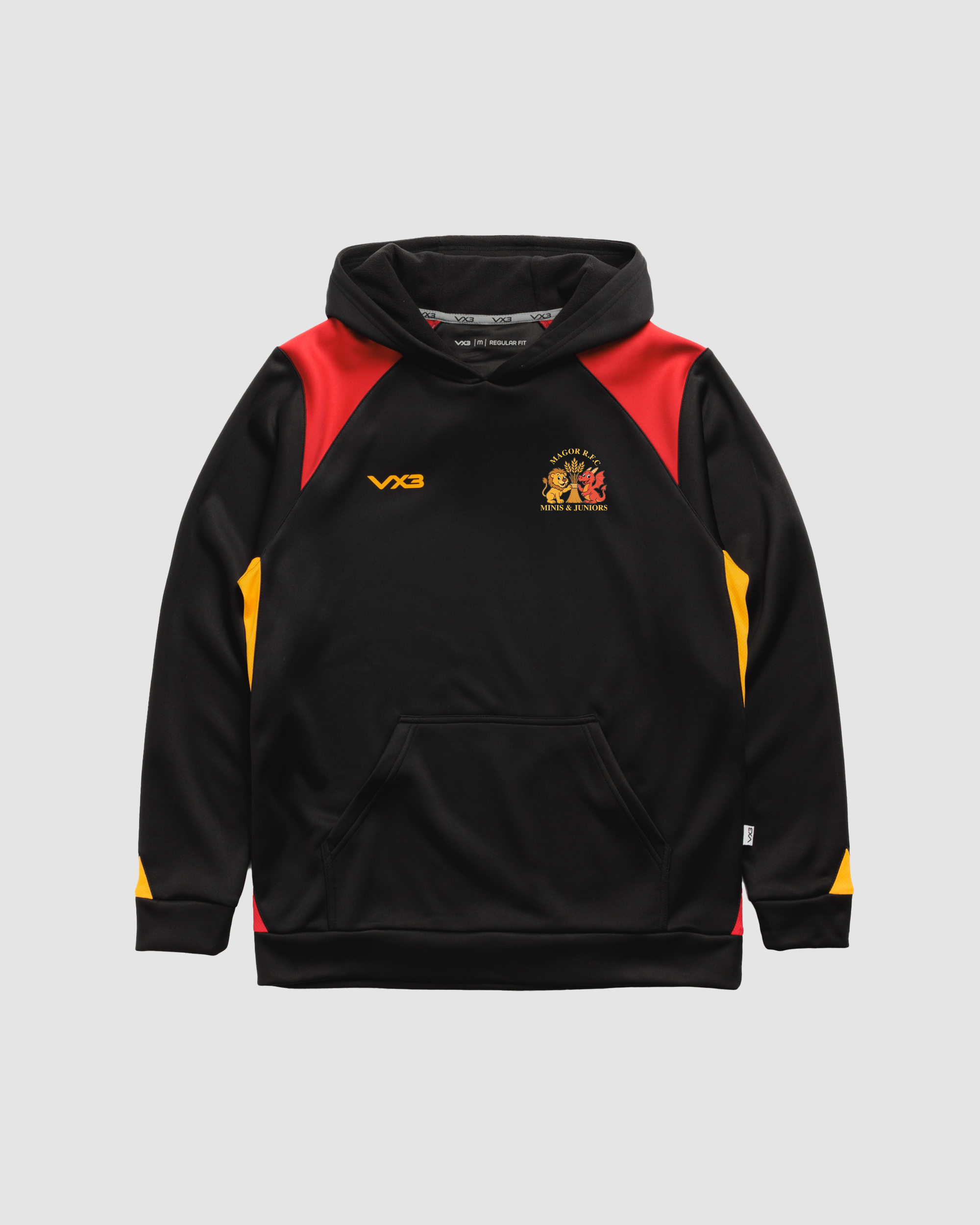 Magor RFC Minis Vertex Hoodie -Black/Red/Amber