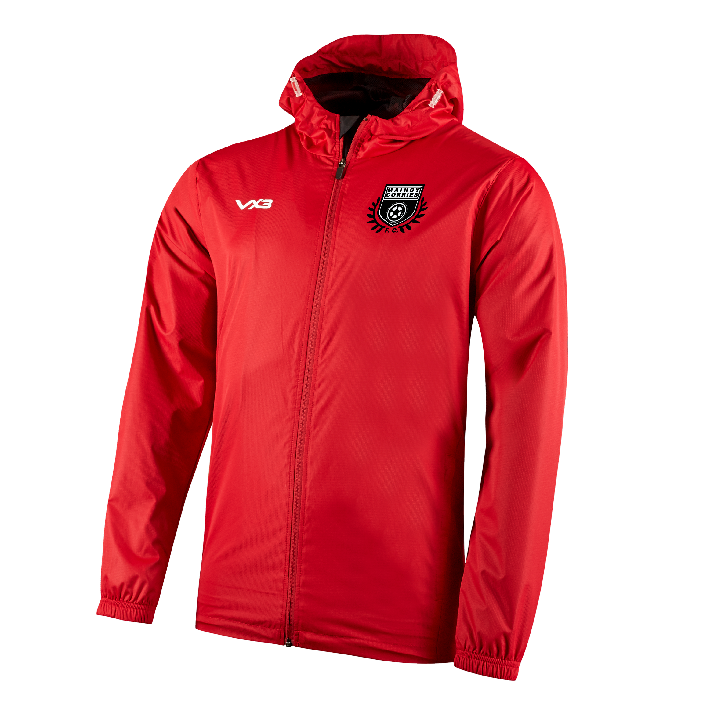 Maindy Corries FC Primus Youth Rain Jacket Red