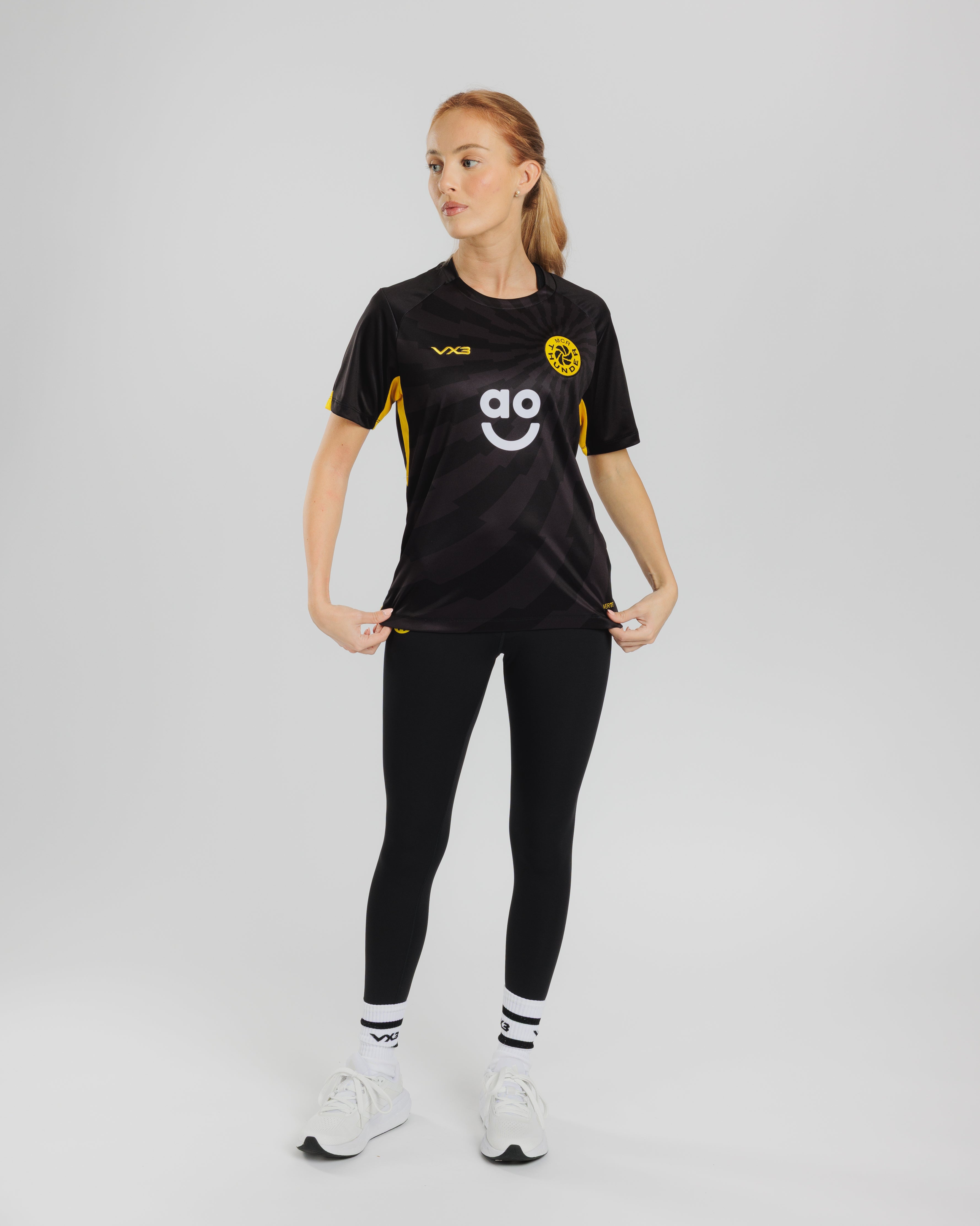 Manchester Thunder 2026 Training Tee WOMENS Black/Yellow